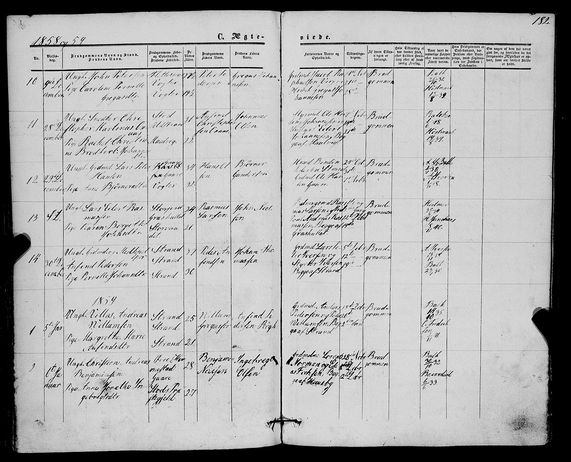 Kvæfjord sokneprestkontor, SATØ/S-1323/G/Ga/Gaa/L0004kirke: Parish register (official) no. 4, 1857-1877, p. 182
