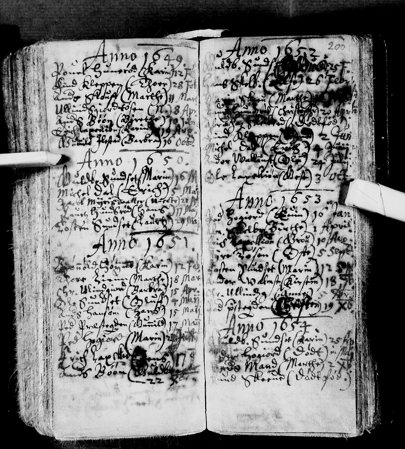 Andebu kirkebøker, SAKO/A-336/F/Fa/L0001: Parish register (official) no. 1 /3, 1623-1738, p. 200