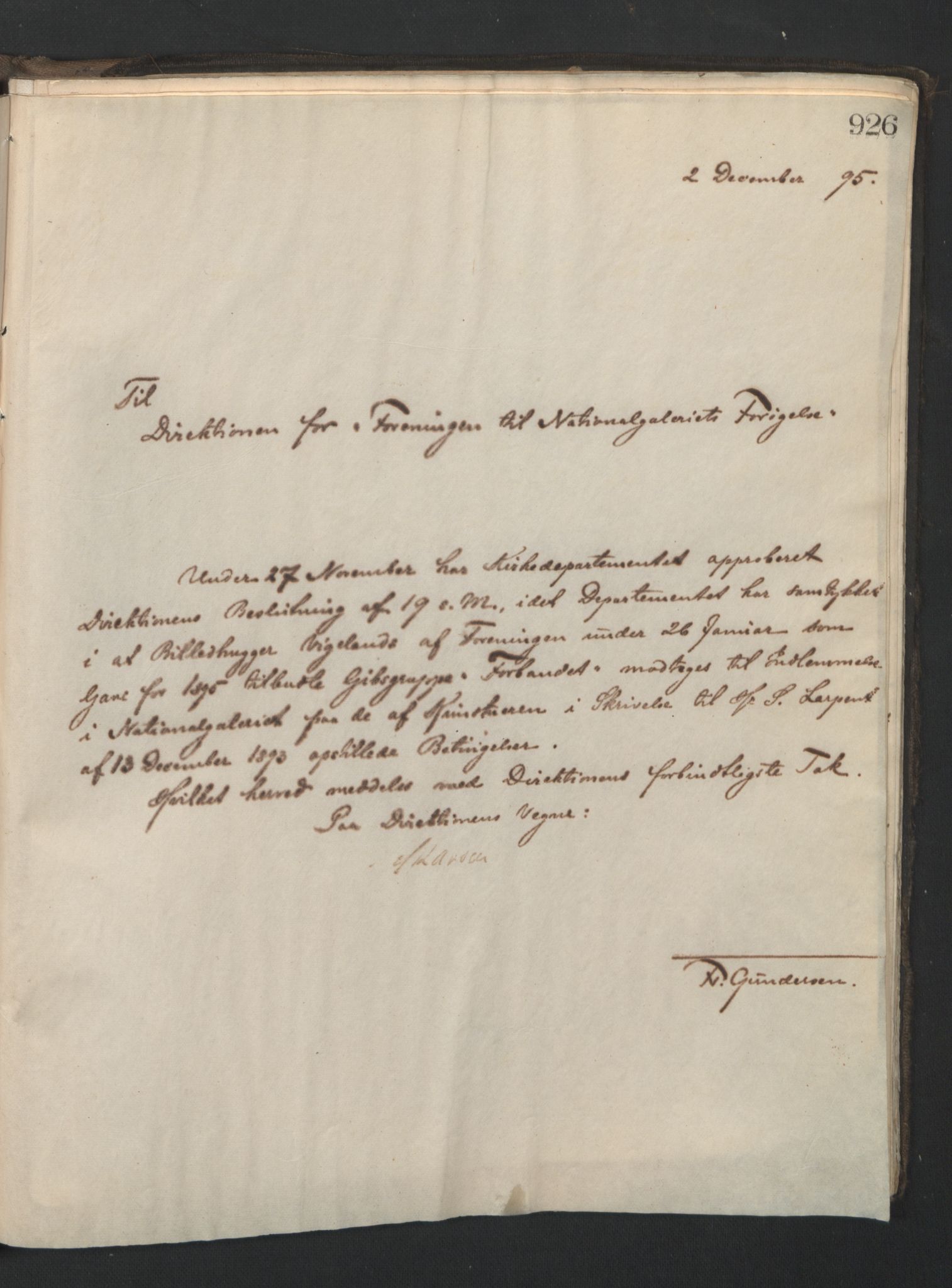 Nasjonalgalleriet, NMFK/NG-1000/B/L0002: Kopibok for maleri, skulptur, Kobberstikk- og håndtegningsamlingen., 1874-1898, p. 987