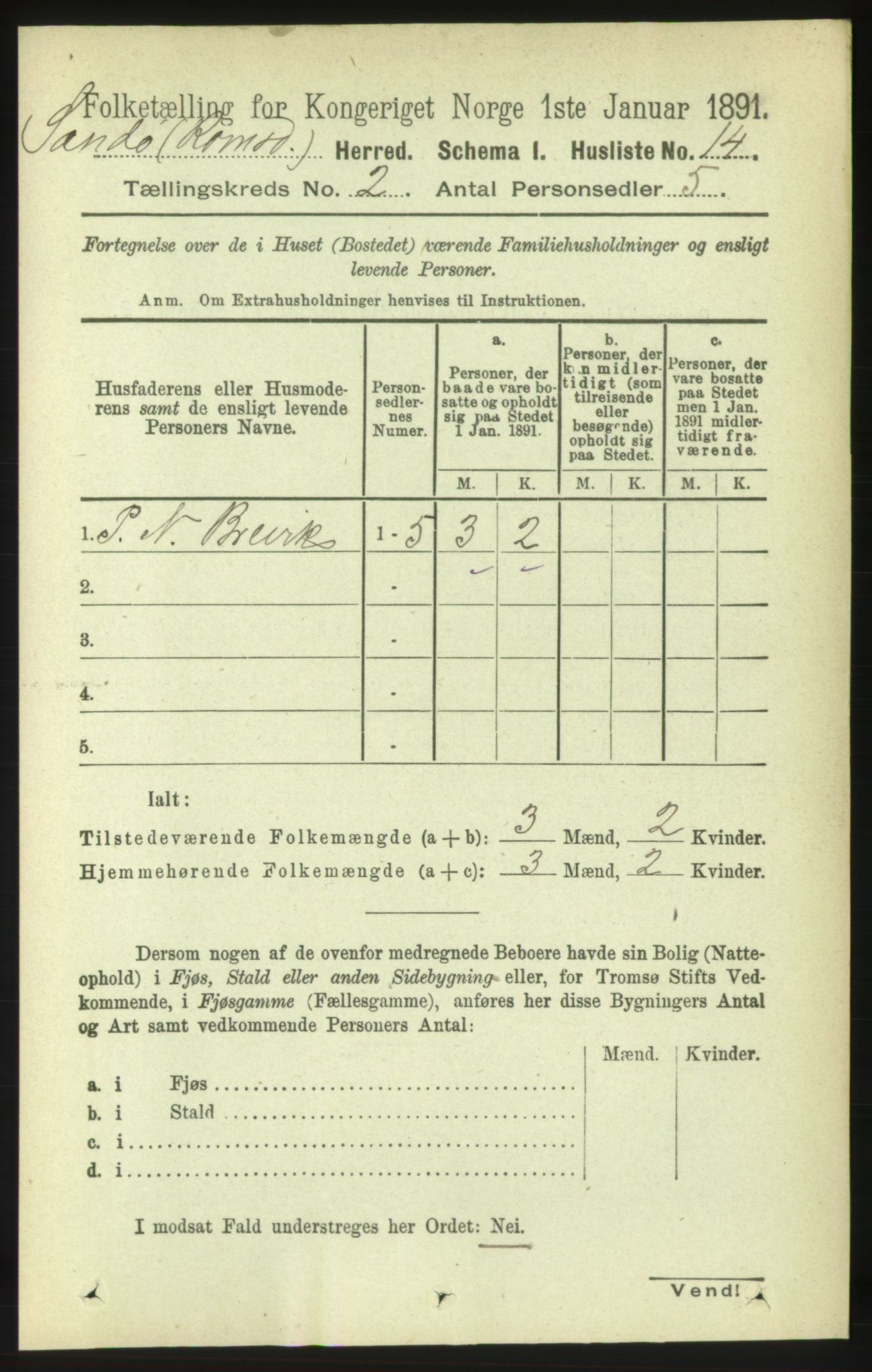 RA, 1891 census for 1546 Sandøy, 1891, p. 481