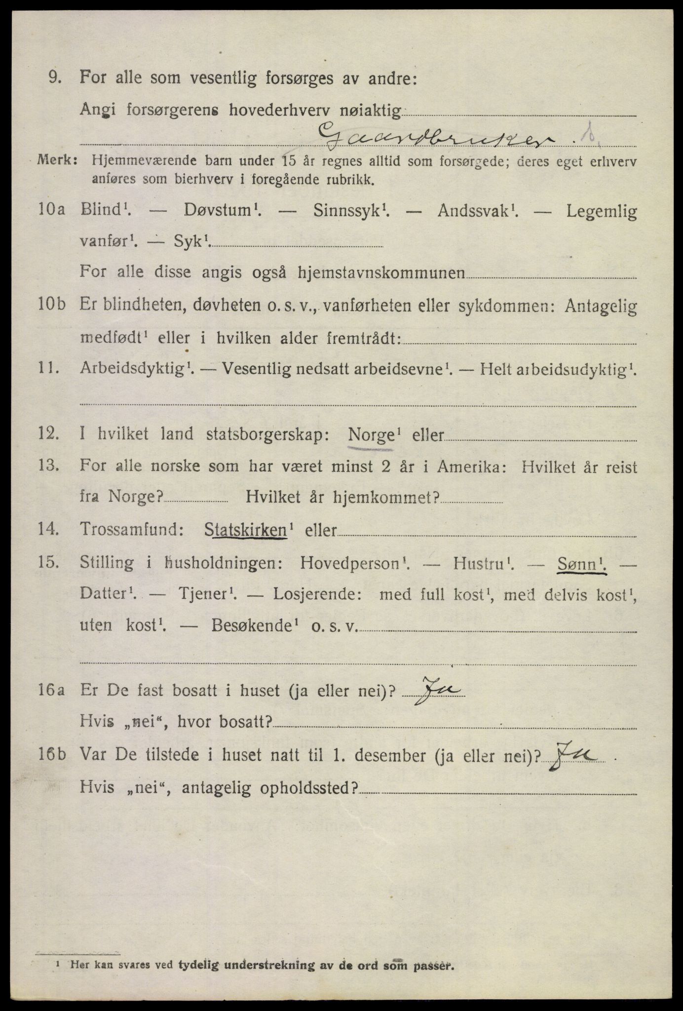 SAKO, 1920 census for Flesberg, 1920, p. 2414