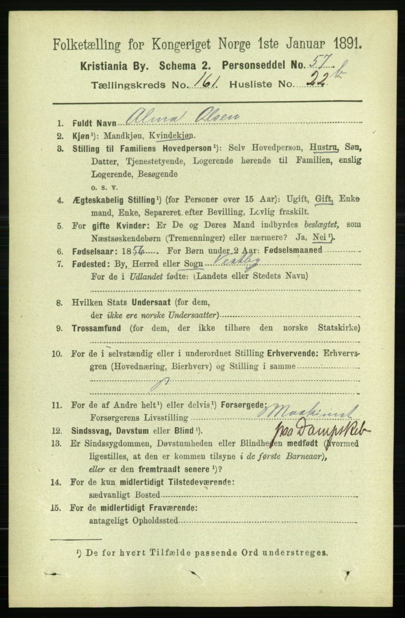 RA, 1891 census for 0301 Kristiania, 1891, p. 92357