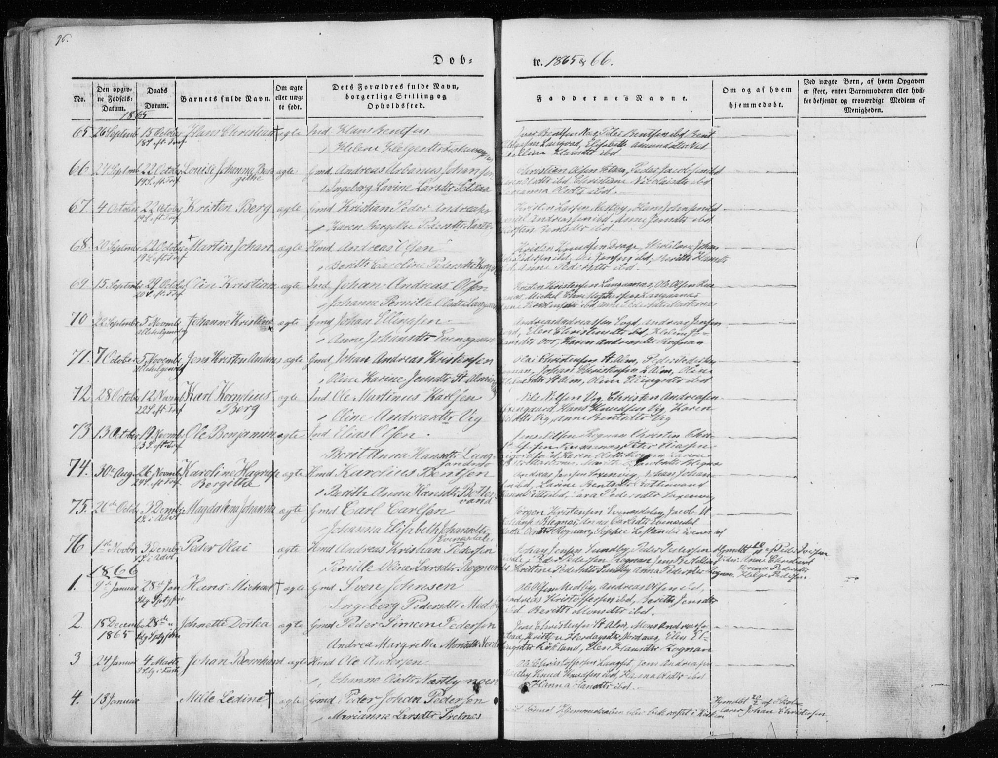 Ministerialprotokoller, klokkerbøker og fødselsregistre - Nordland, SAT/A-1459/847/L0666: Parish register (official) no. 847A06, 1842-1871, p. 96