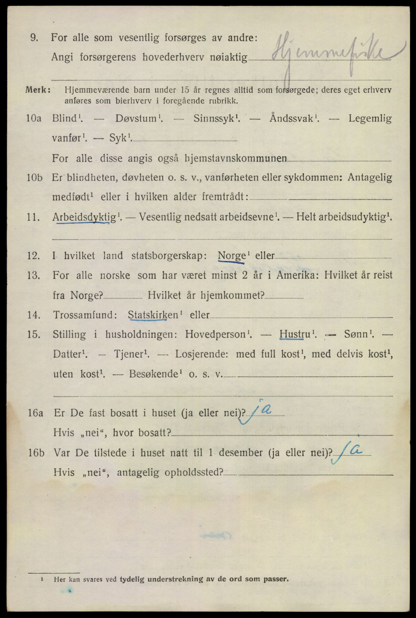 SAKO, 1920 census for Sandeherred, 1920, p. 15247