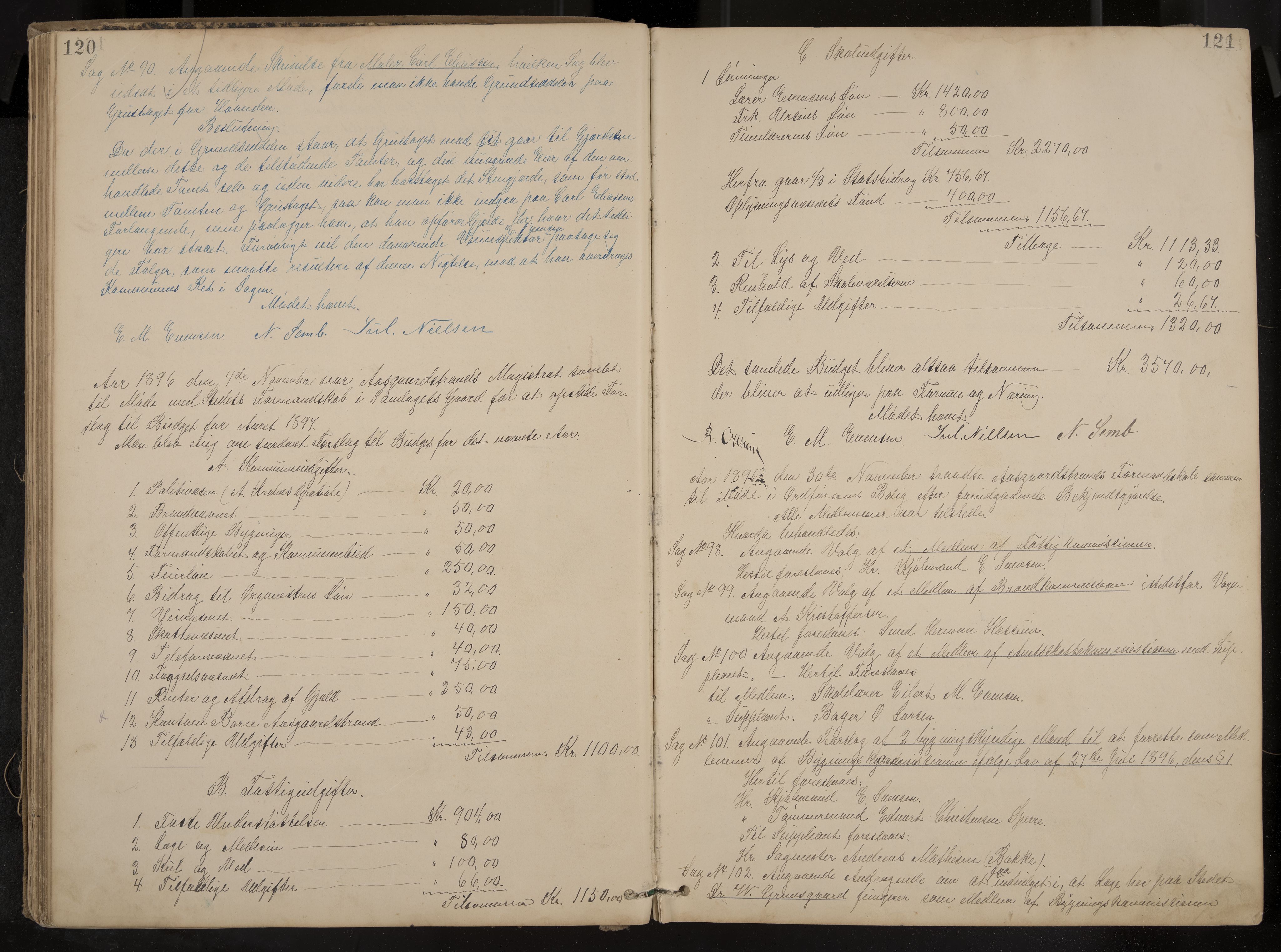 Åsgårdstrand formannskap og sentraladministrasjon, IKAK/0704021/A/L0003: Møtebok med register, 1890-1908, p. 120-121