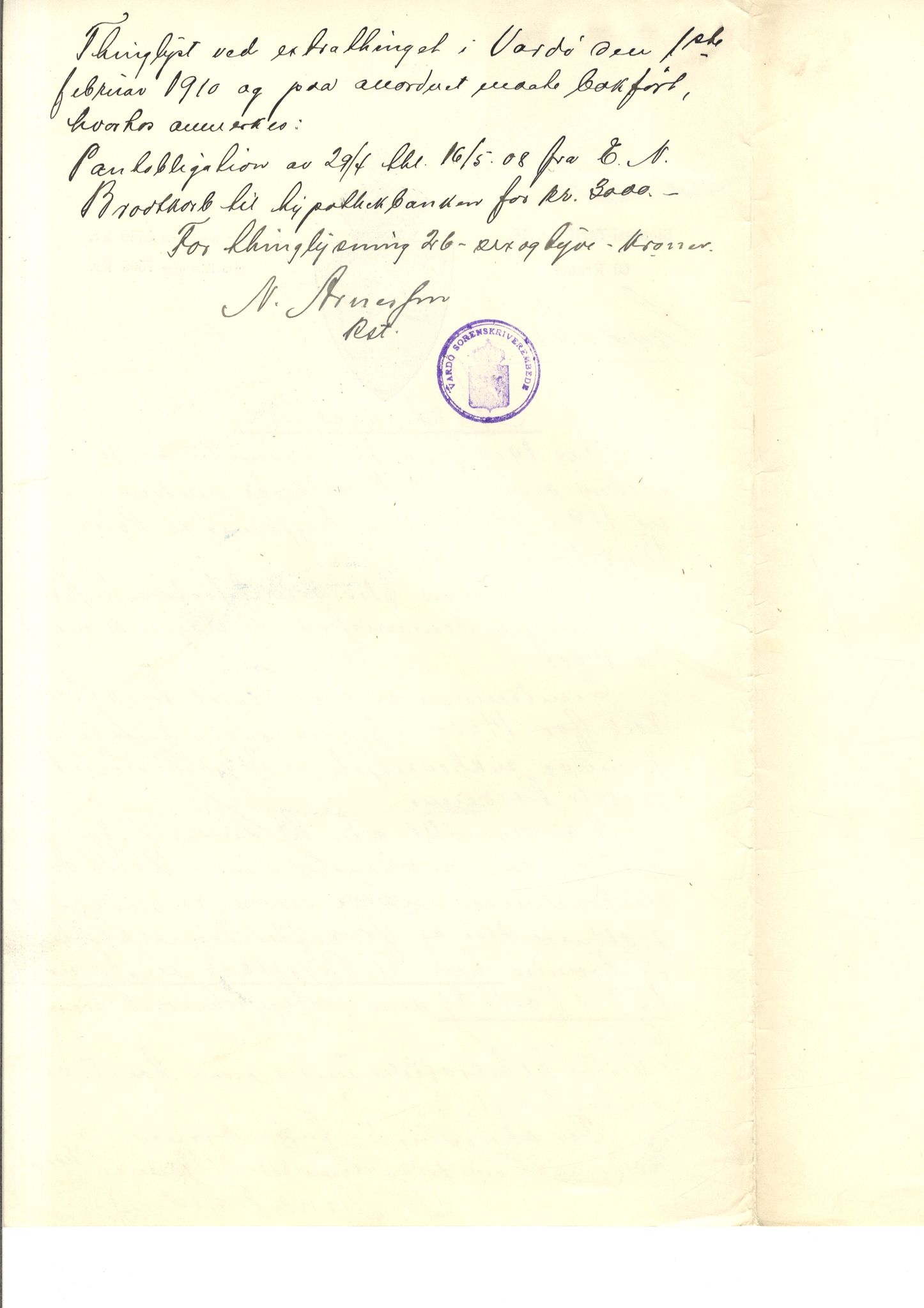 Brodtkorb handel A/S, VAMU/A-0001/Q/Qb/L0002: Skjøter og grunnbrev i Vardø by, 1852-1949, p. 32