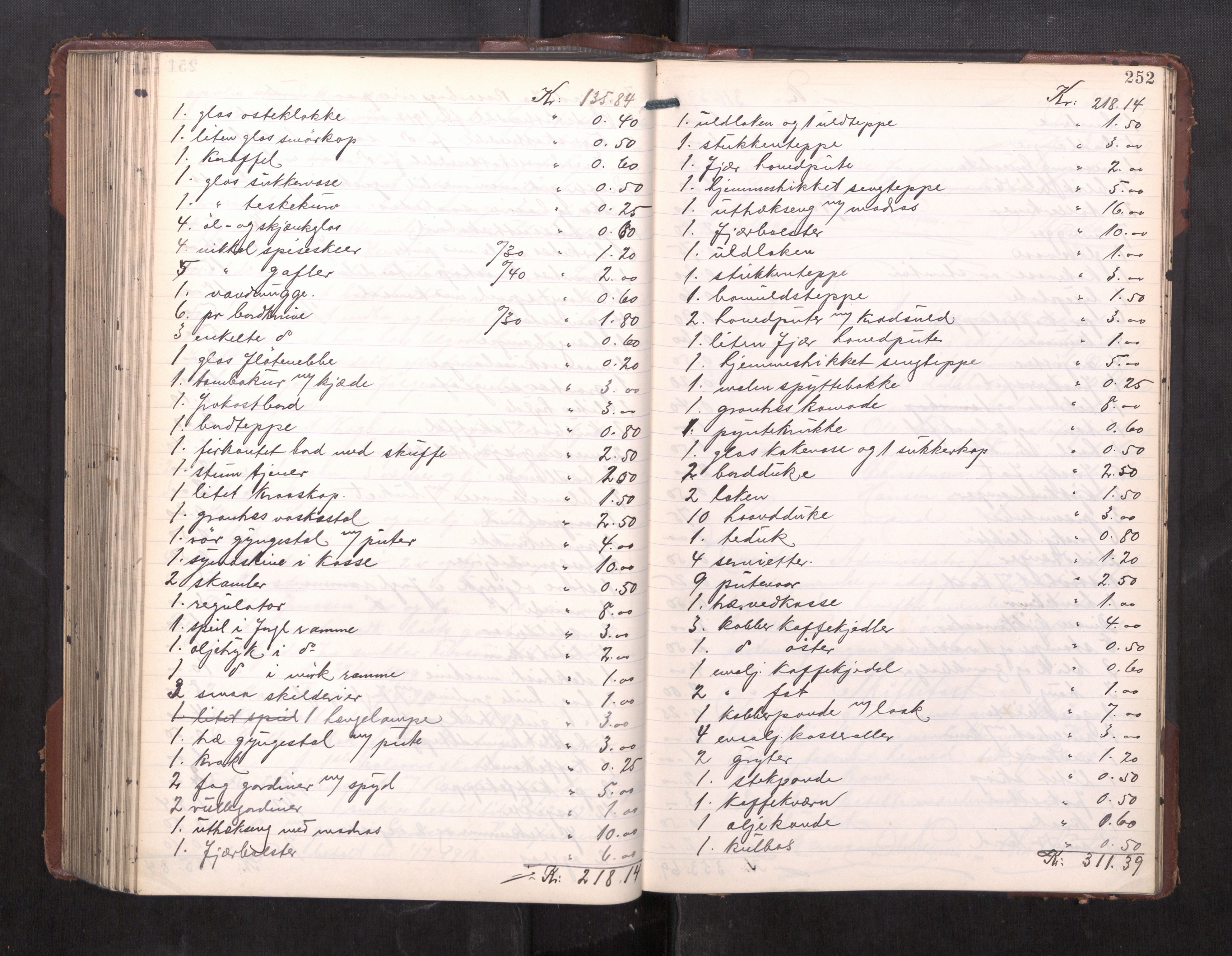Trondheim byfogd, AV/SAT-A-0003/1/3/3C/L0030: Skifteregistreringsprotokoll - 29/8-26/9. (u/ register), 1910-1913, p. 252