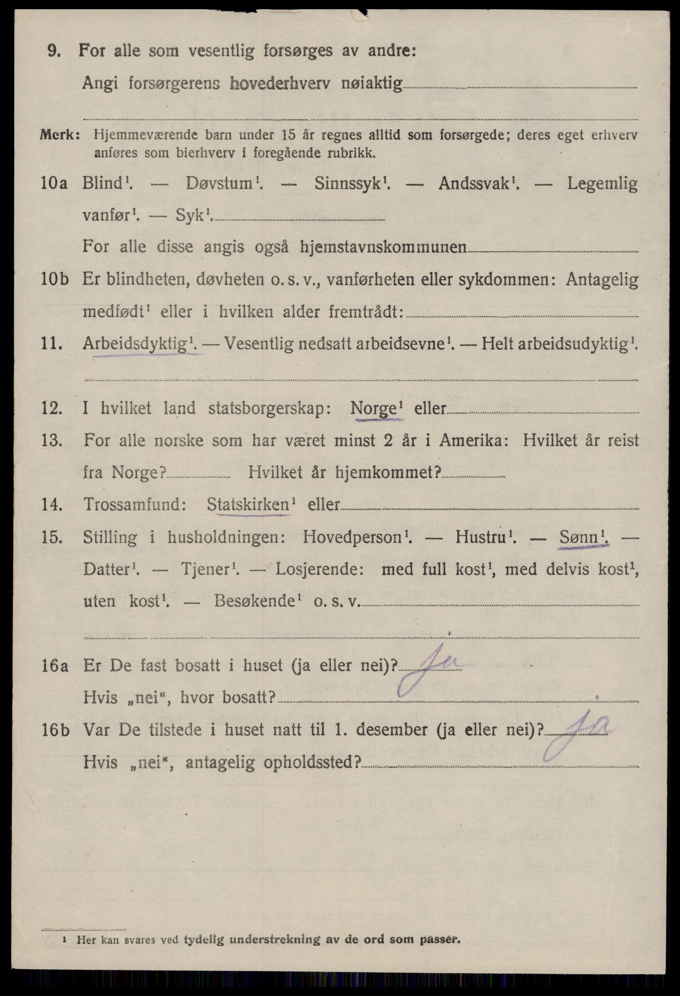 SAT, 1920 census for Sunndal, 1920, p. 3561