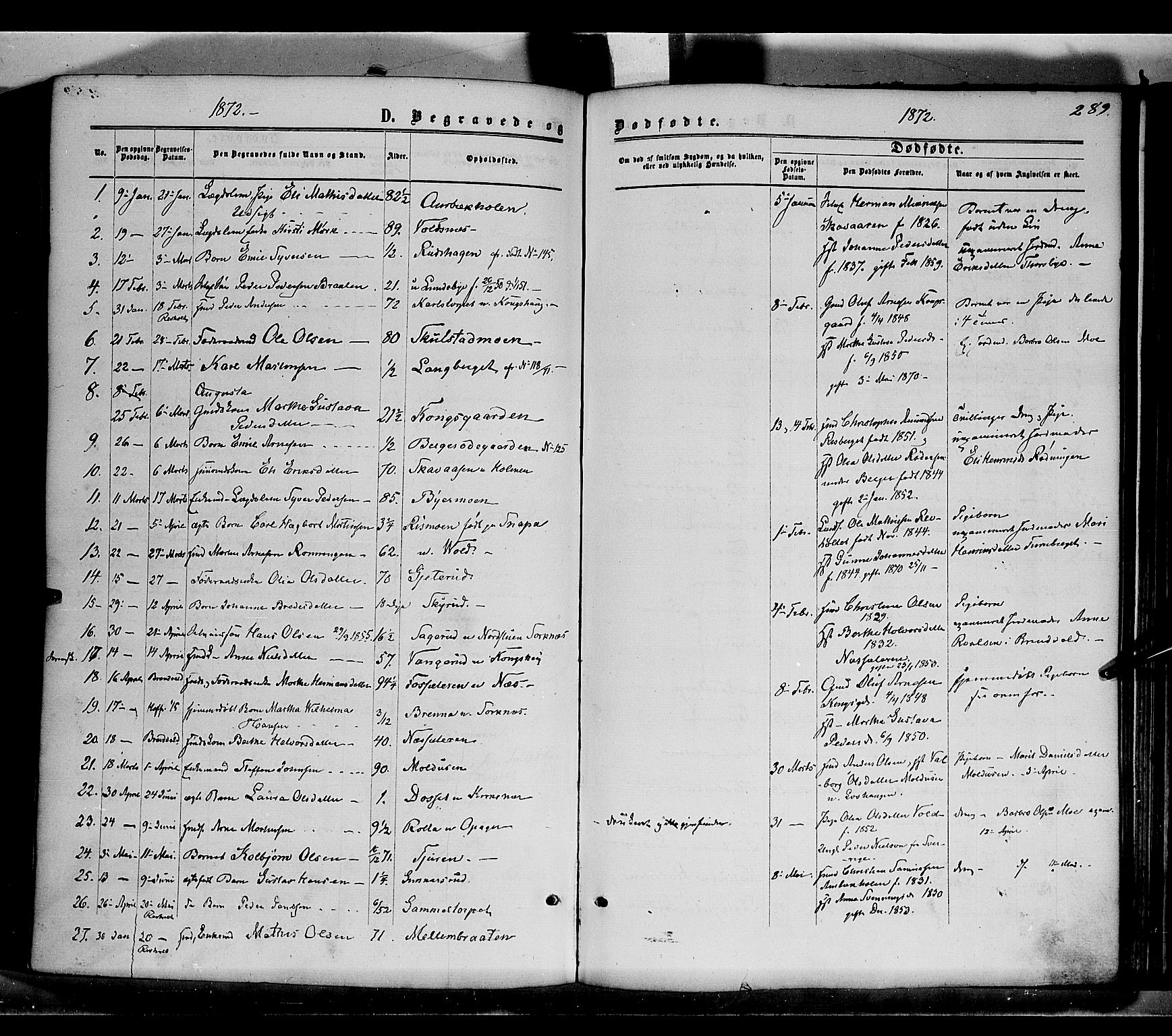 Grue prestekontor, SAH/PREST-036/H/Ha/Haa/L0010: Parish register (official) no. 10, 1864-1873, p. 289