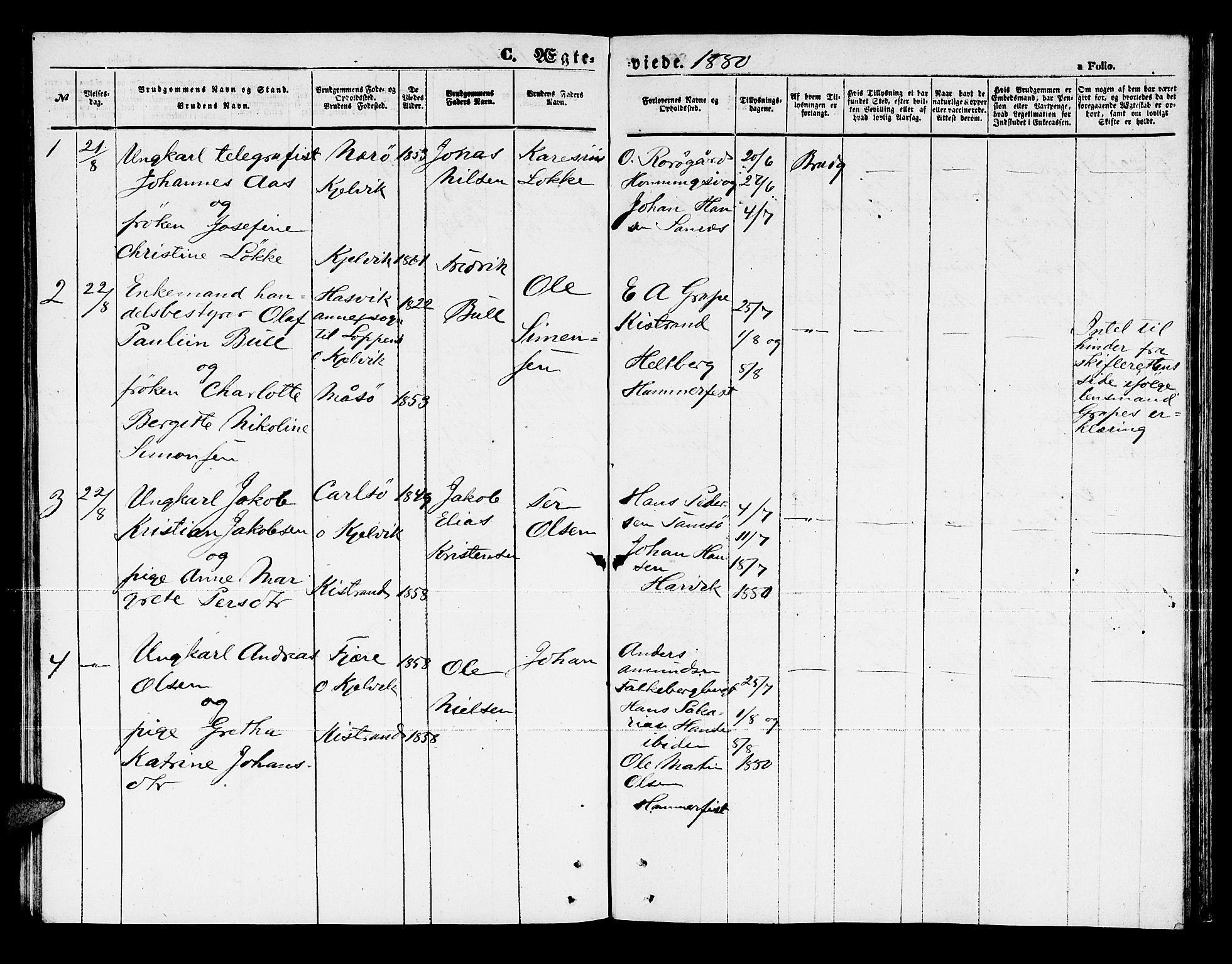 Måsøy sokneprestkontor, SATØ/S-1348/H/Hb/L0003klokker: Parish register (copy) no. 3, 1861-1886