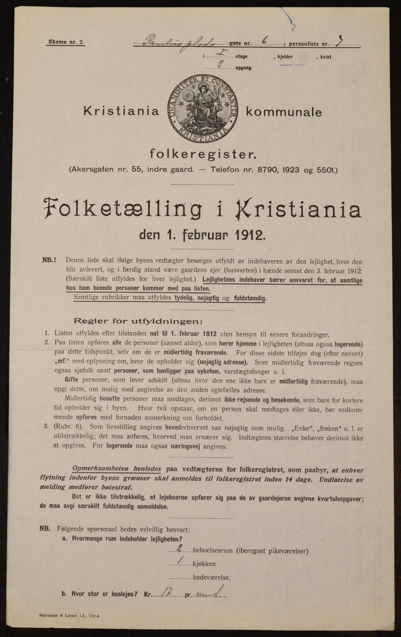 OBA, Municipal Census 1912 for Kristiania, 1912, p. 79338