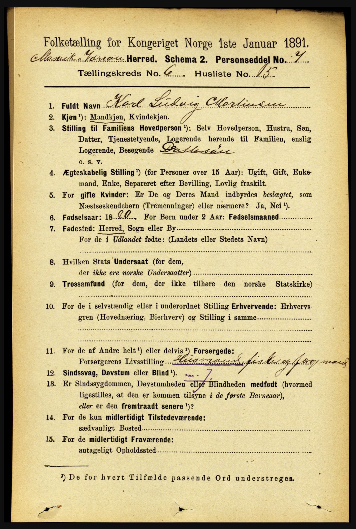 RA, 1891 census for 1723 Mosvik og Verran, 1891, p. 2552