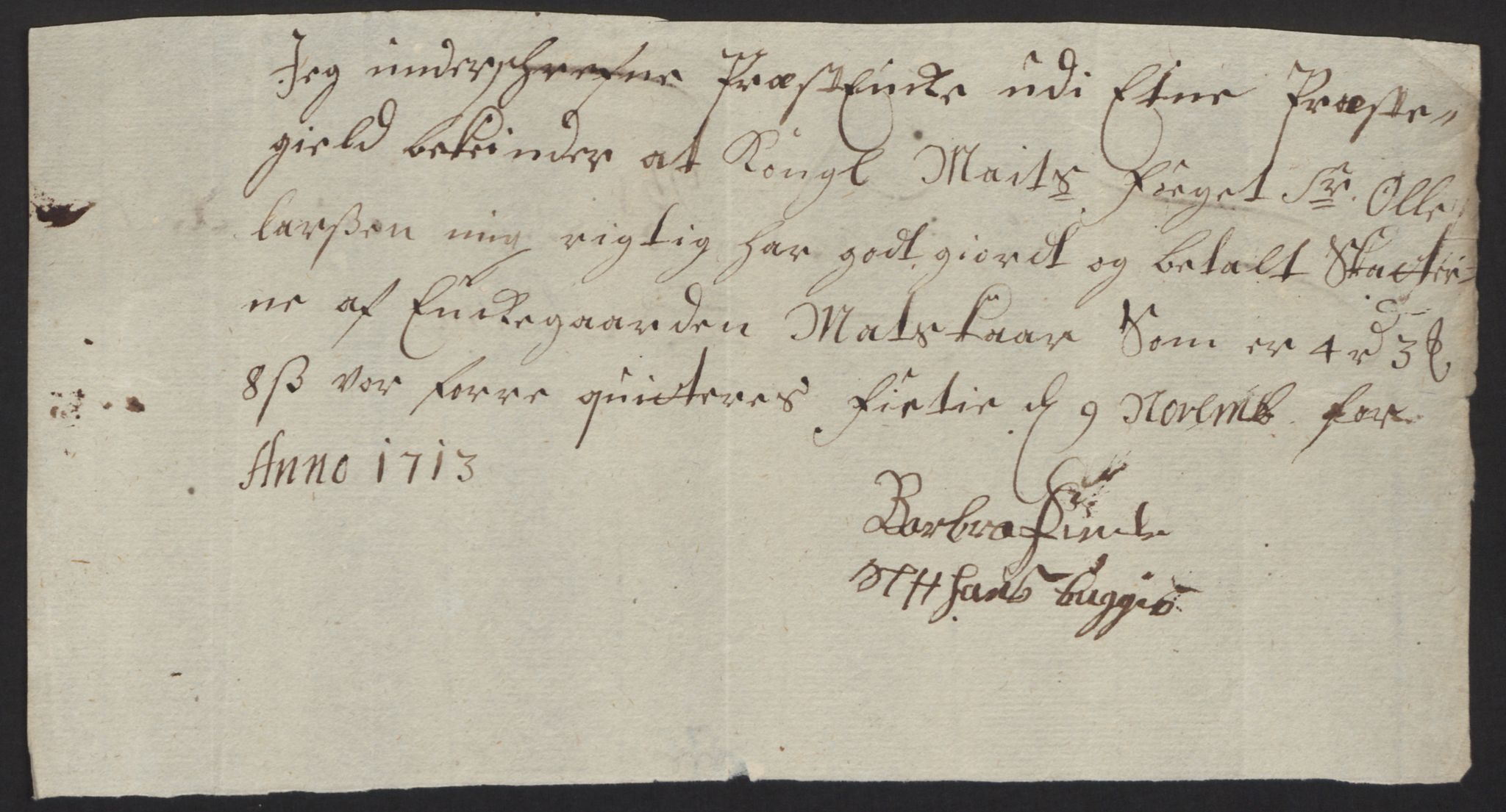 Rentekammeret inntil 1814, Reviderte regnskaper, Fogderegnskap, AV/RA-EA-4092/R48/L2989: Fogderegnskap Sunnhordland og Hardanger, 1713, p. 447