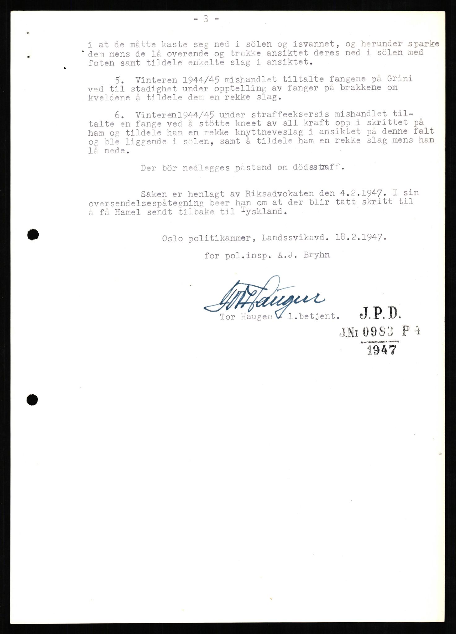 Forsvaret, Forsvarets overkommando II, AV/RA-RAFA-3915/D/Db/L0011: CI Questionaires. Tyske okkupasjonsstyrker i Norge. Tyskere., 1945-1946, p. 374