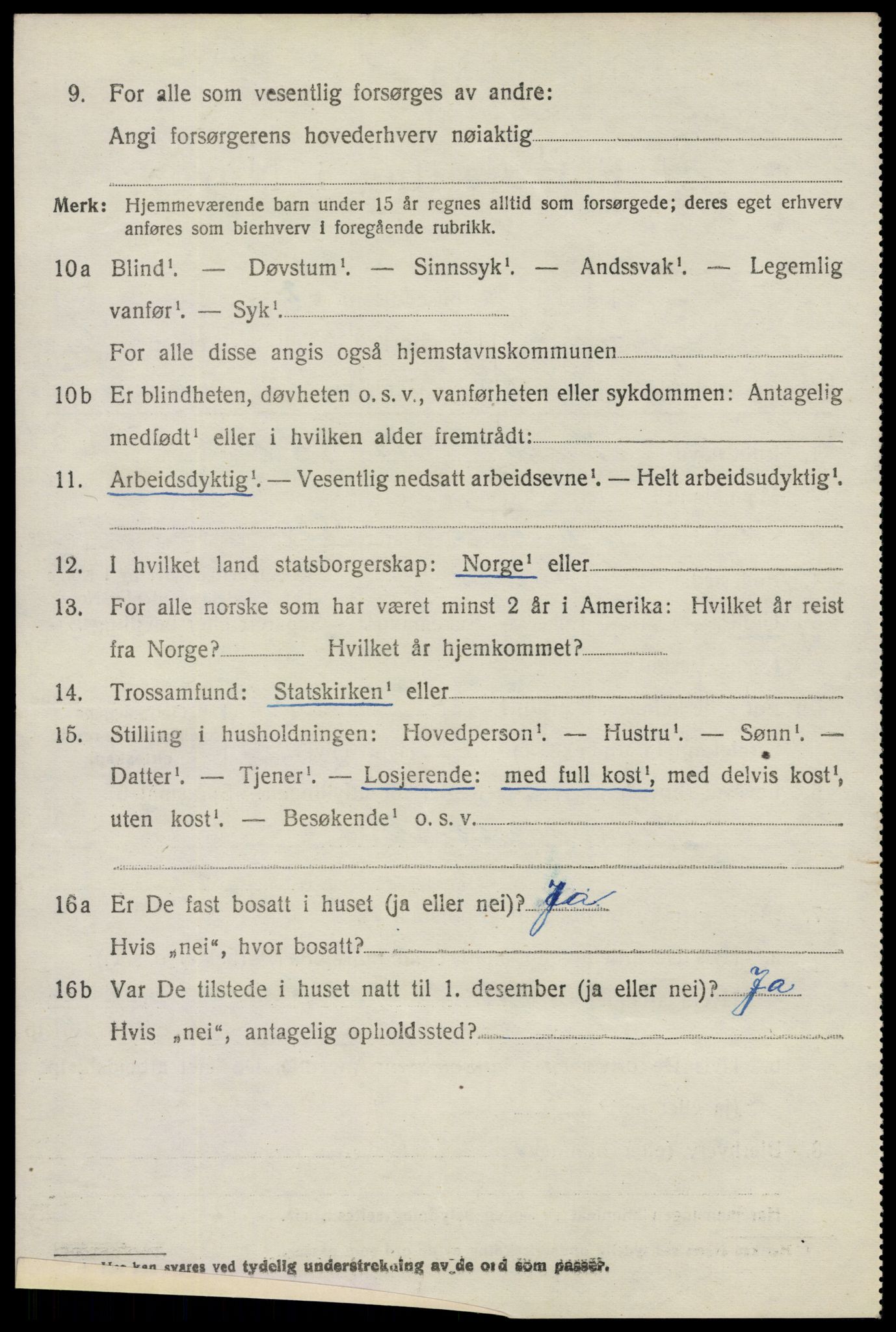 SAO, 1920 census for Spydeberg, 1920, p. 6928