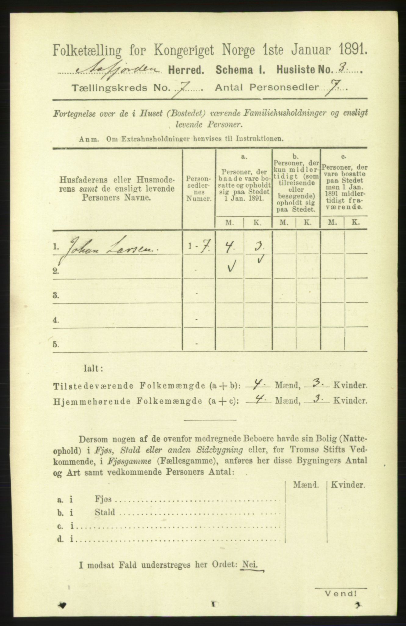 RA, 1891 census for 1630 Åfjord, 1891, p. 1679