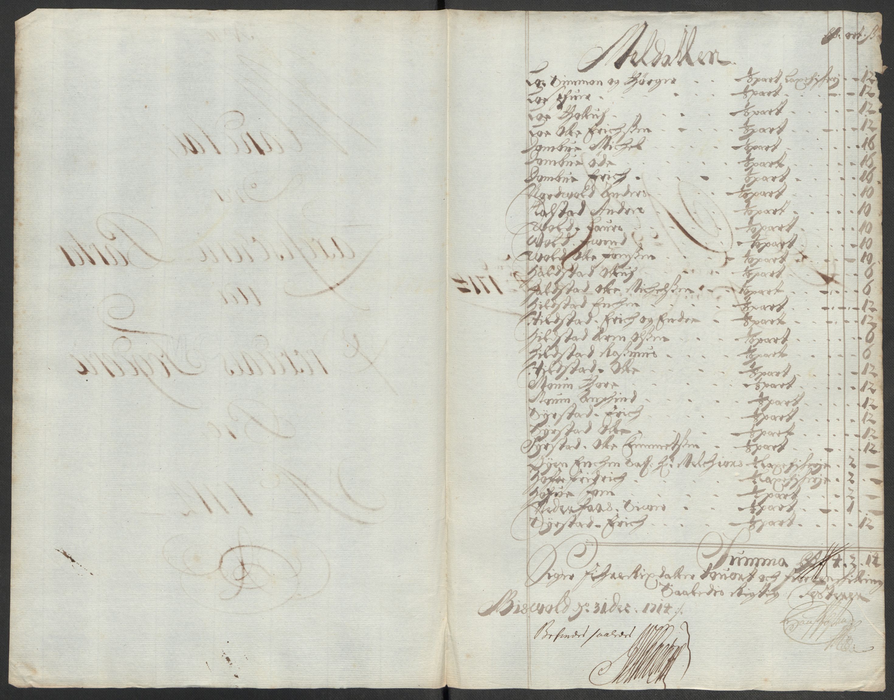 Rentekammeret inntil 1814, Reviderte regnskaper, Fogderegnskap, AV/RA-EA-4092/R60/L3965: Fogderegnskap Orkdal og Gauldal, 1714, p. 134