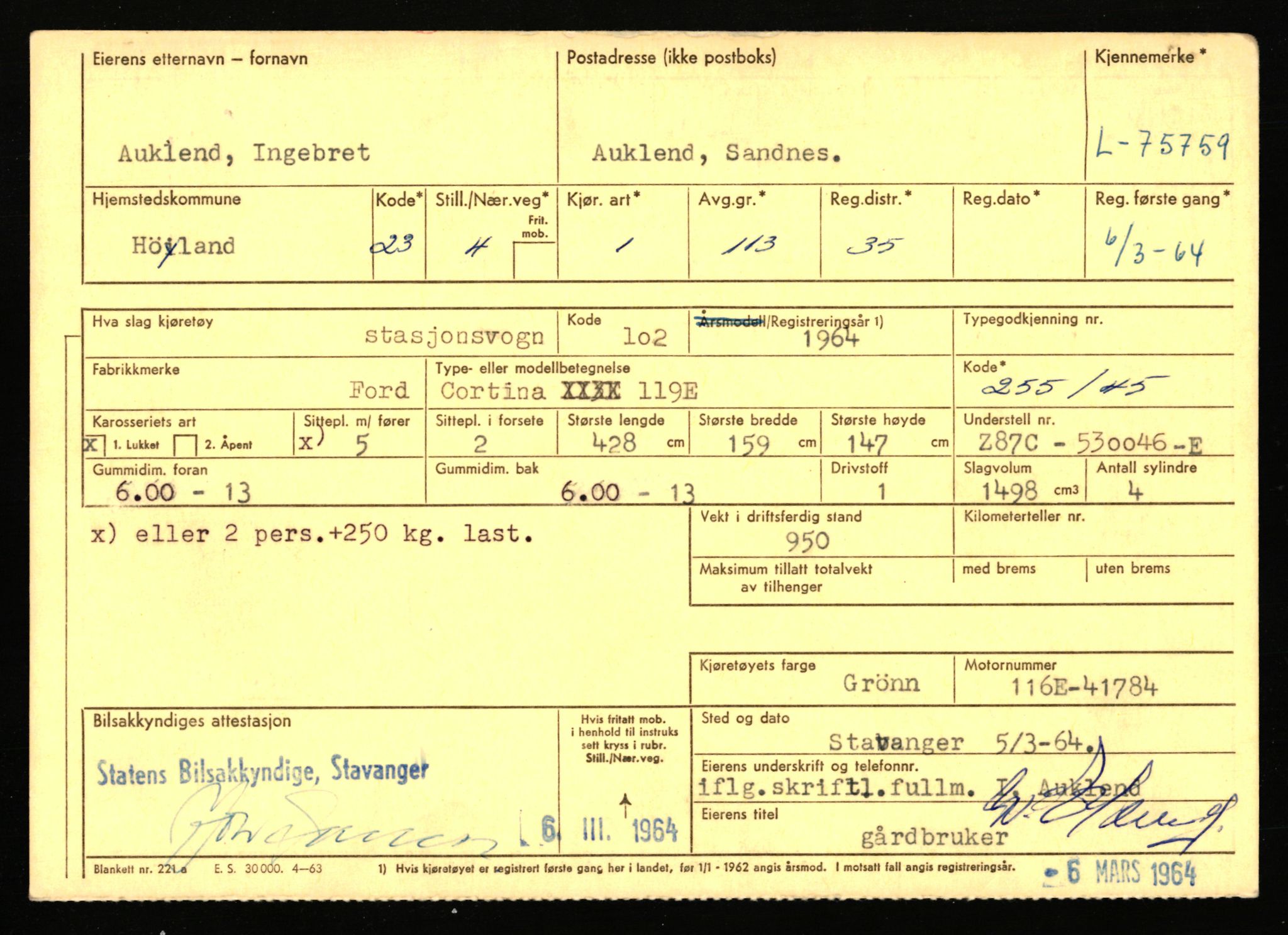 Stavanger trafikkstasjon, AV/SAST-A-101942/0/F/L0068: L-75000 - L-76799, 1930-1971, p. 973