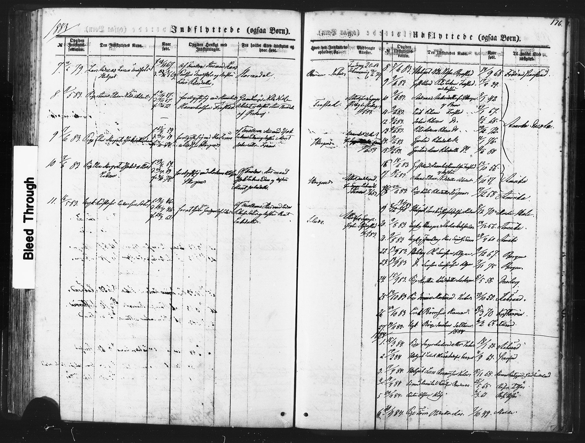 Ministerialprotokoller, klokkerbøker og fødselsregistre - Møre og Romsdal, AV/SAT-A-1454/539/L0530: Parish register (official) no. 539A03, 1872-1886, p. 176