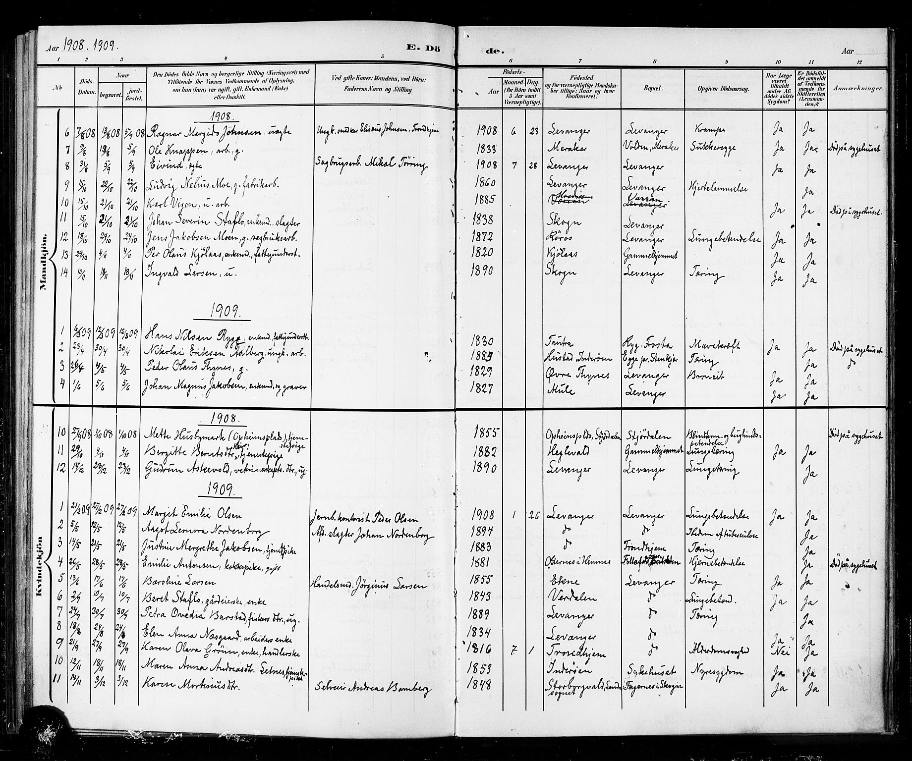 Ministerialprotokoller, klokkerbøker og fødselsregistre - Nord-Trøndelag, SAT/A-1458/720/L0192: Parish register (copy) no. 720C01, 1880-1917, p. 124g