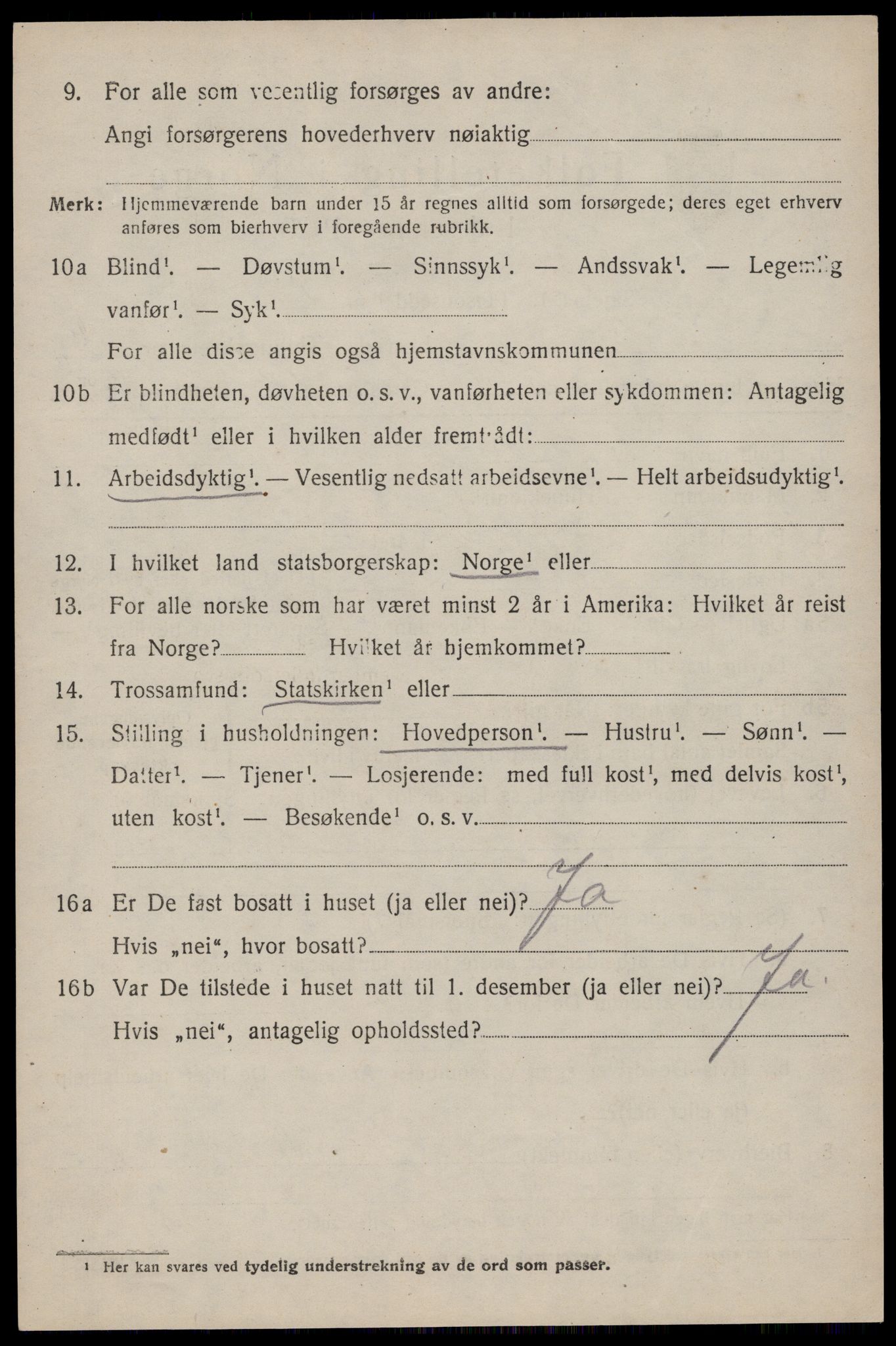 SAST, 1920 census for Håland, 1920, p. 6906