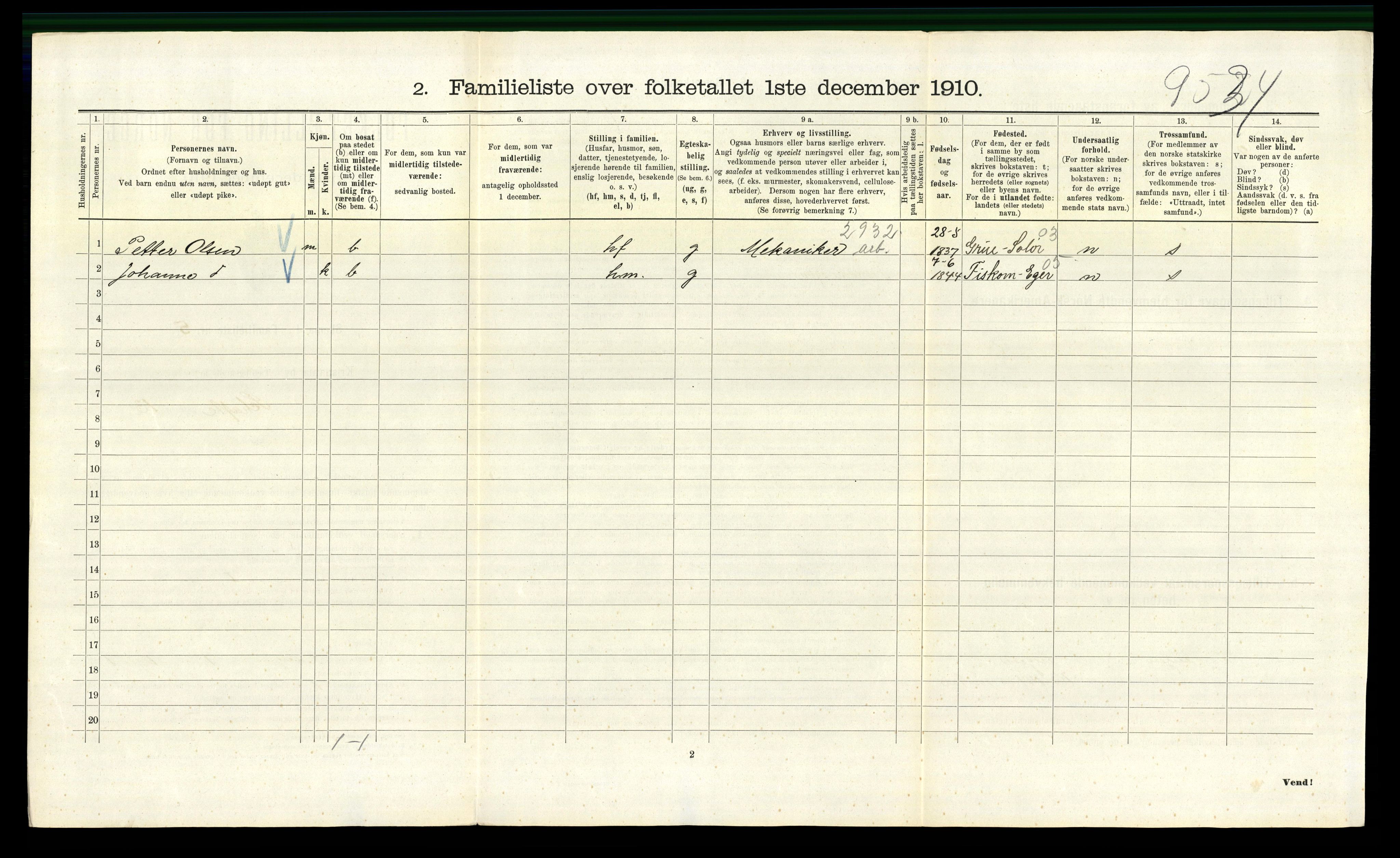 RA, 1910 census for Kristiania, 1910, p. 85426