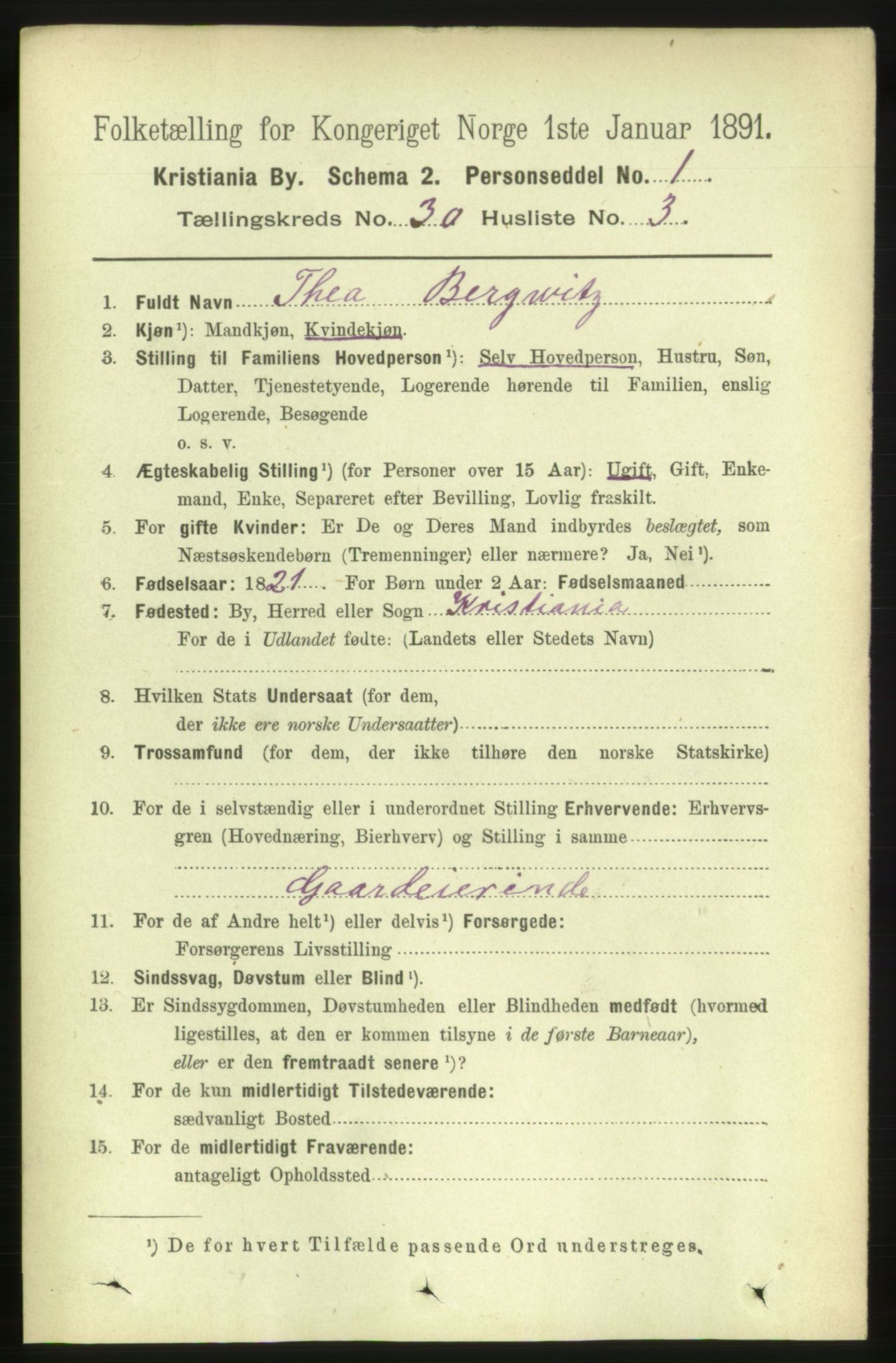 RA, 1891 census for 0301 Kristiania, 1891, p. 15613
