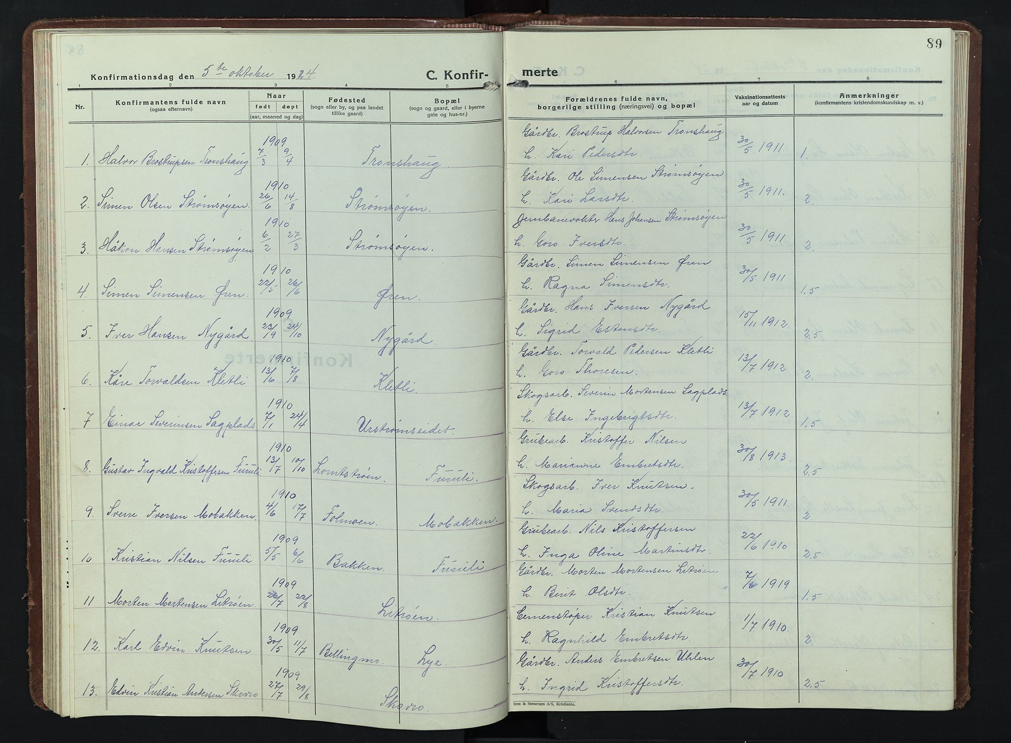 Alvdal prestekontor, SAH/PREST-060/H/Ha/Hab/L0007: Parish register (copy) no. 7, 1924-1945, p. 89