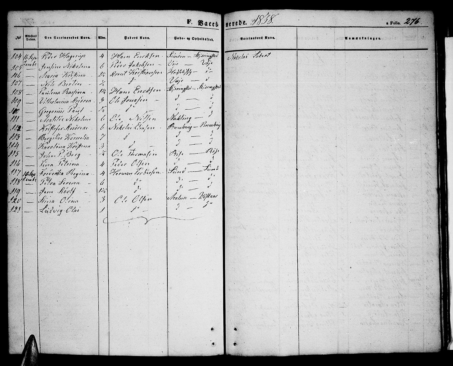 Ministerialprotokoller, klokkerbøker og fødselsregistre - Nordland, SAT/A-1459/891/L1313: Parish register (copy) no. 891C02, 1856-1870, p. 276