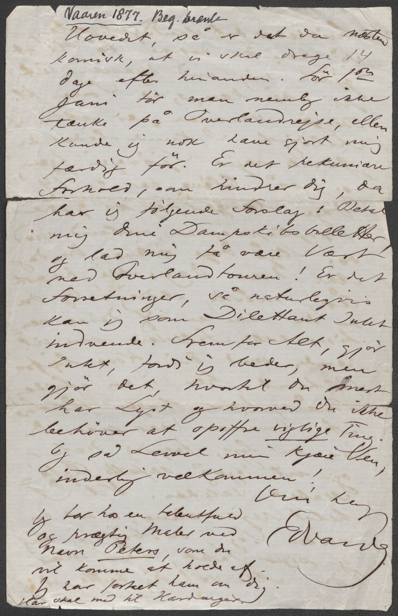 Beyer, Frants, AV/RA-PA-0132/F/L0001: Brev fra Edvard Grieg til Frantz Beyer og "En del optegnelser som kan tjene til kommentar til brevene" av Marie Beyer, 1872-1907, p. 50