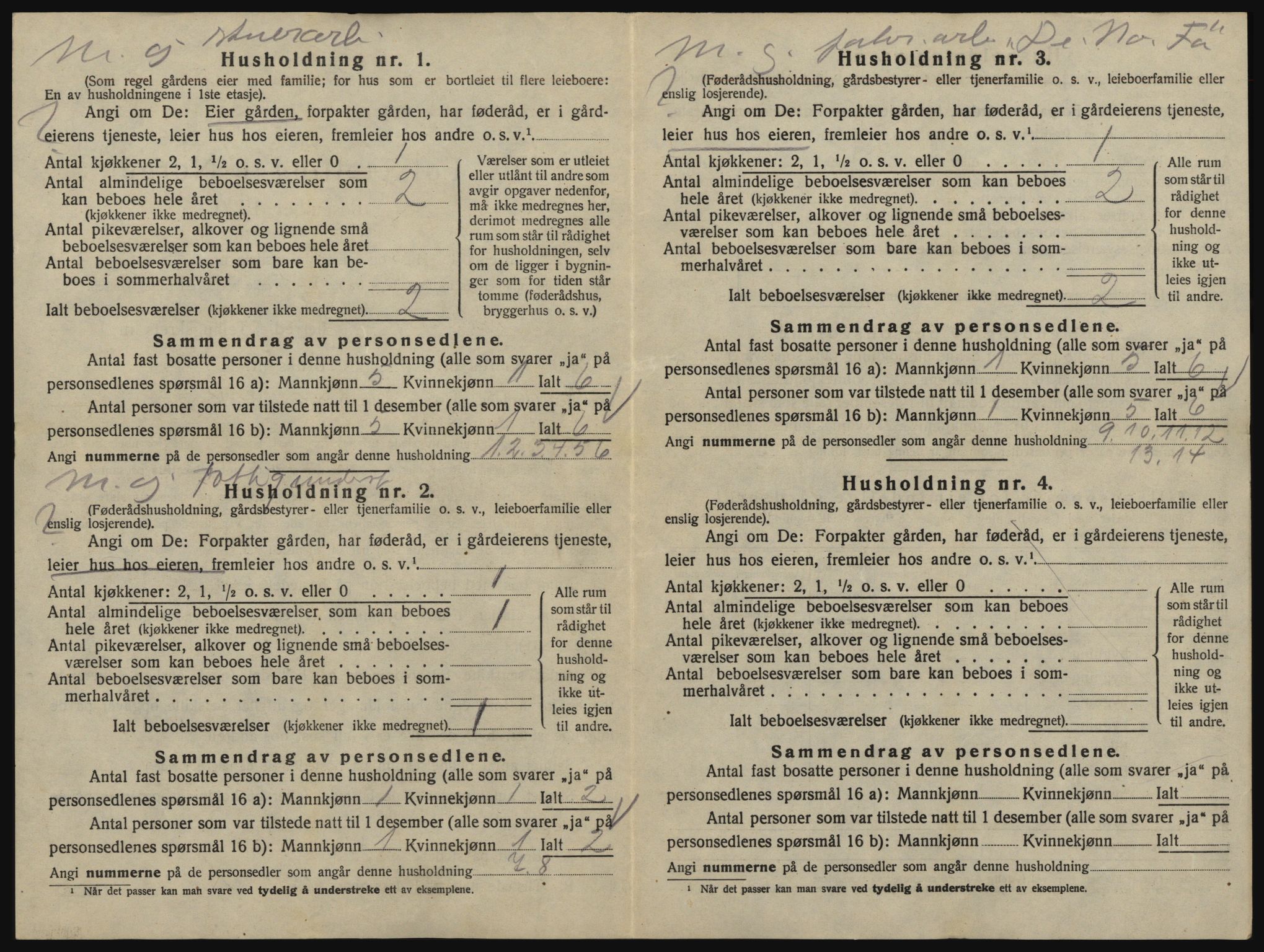 SAO, 1920 census for Glemmen, 1920, p. 168