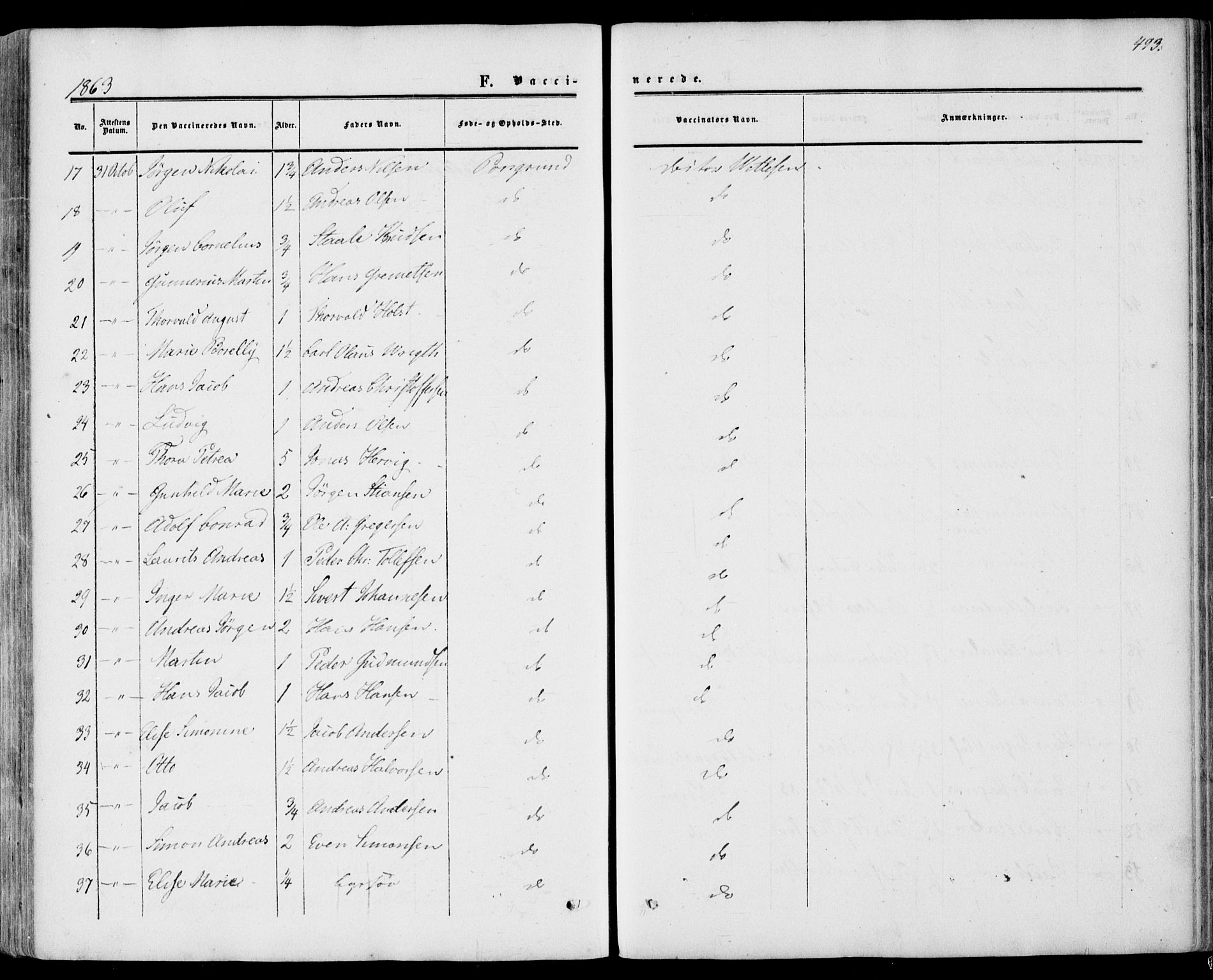 Porsgrunn kirkebøker , SAKO/A-104/F/Fa/L0007: Parish register (official) no. 7, 1858-1877, p. 493