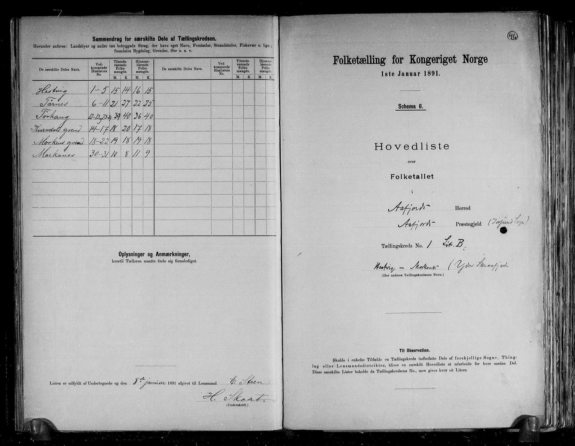 RA, 1891 census for 1630 Åfjord, 1891, p. 7