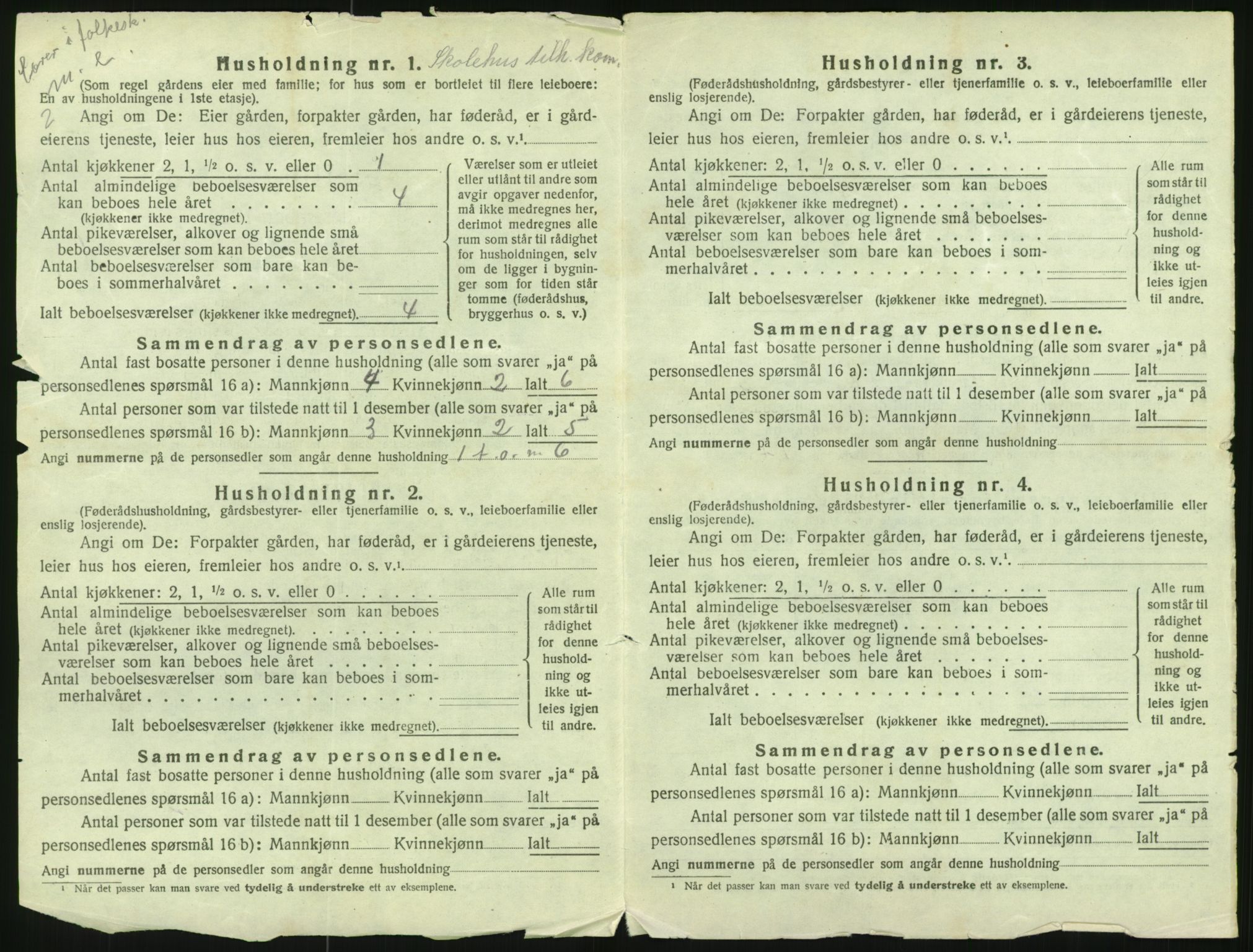 SAH, 1920 census for Jevnaker, 1920, p. 36