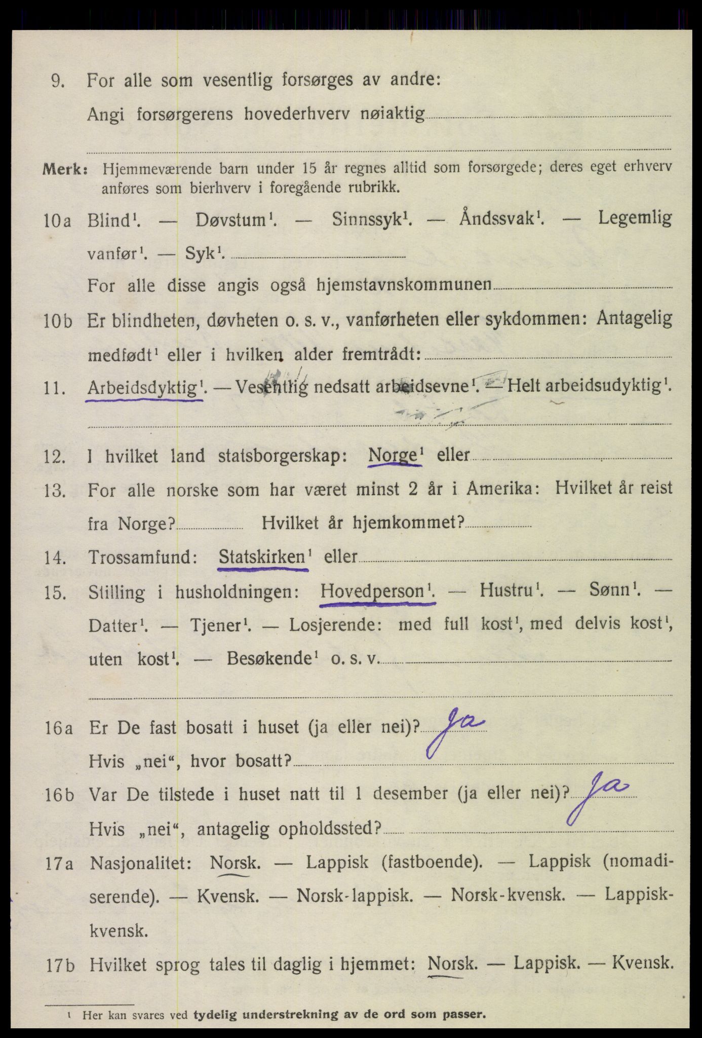 SAT, 1920 census for Gildeskål, 1920, p. 1633