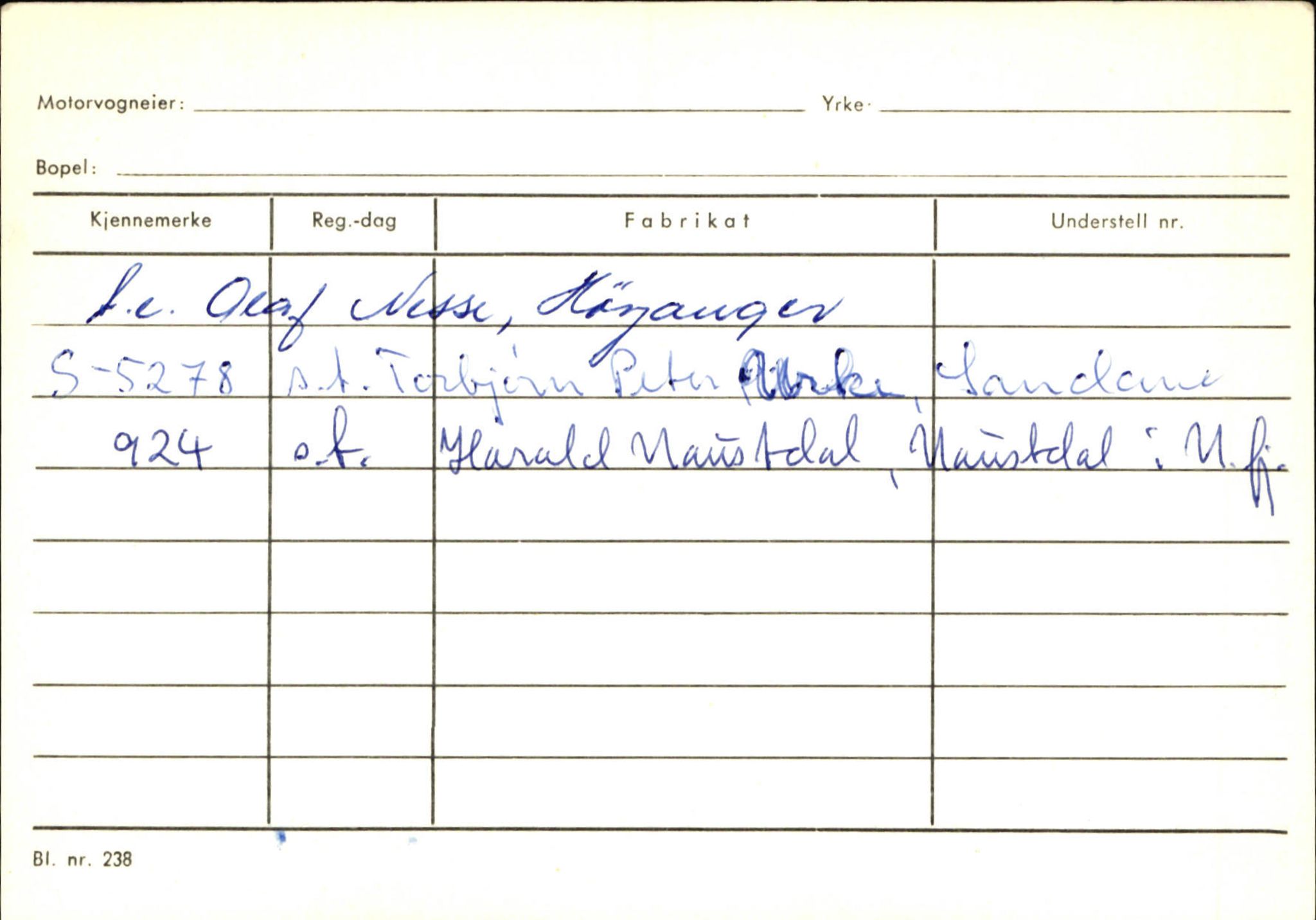 Statens vegvesen, Sogn og Fjordane vegkontor, AV/SAB-A-5301/4/F/L0130: Eigarregister Eid T-Å. Høyanger A-O, 1945-1975, p. 1835