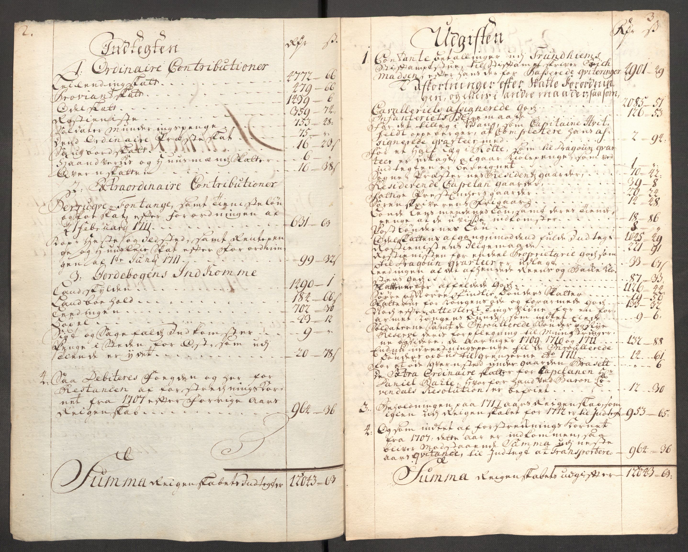 Rentekammeret inntil 1814, Reviderte regnskaper, Fogderegnskap, AV/RA-EA-4092/R63/L4319: Fogderegnskap Inderøy, 1711, p. 19