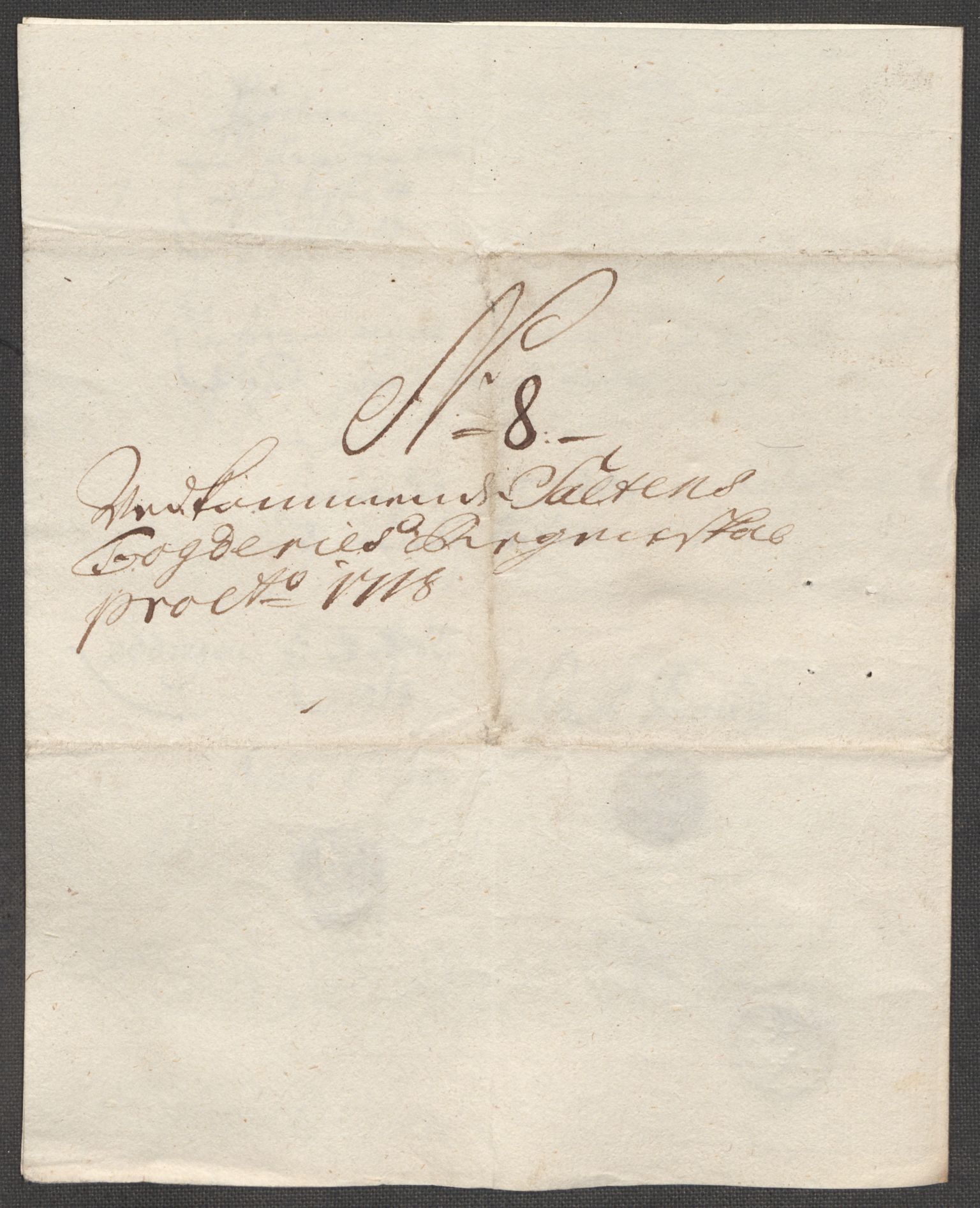 Rentekammeret inntil 1814, Reviderte regnskaper, Fogderegnskap, AV/RA-EA-4092/R66/L4588: Fogderegnskap Salten, 1718, p. 150