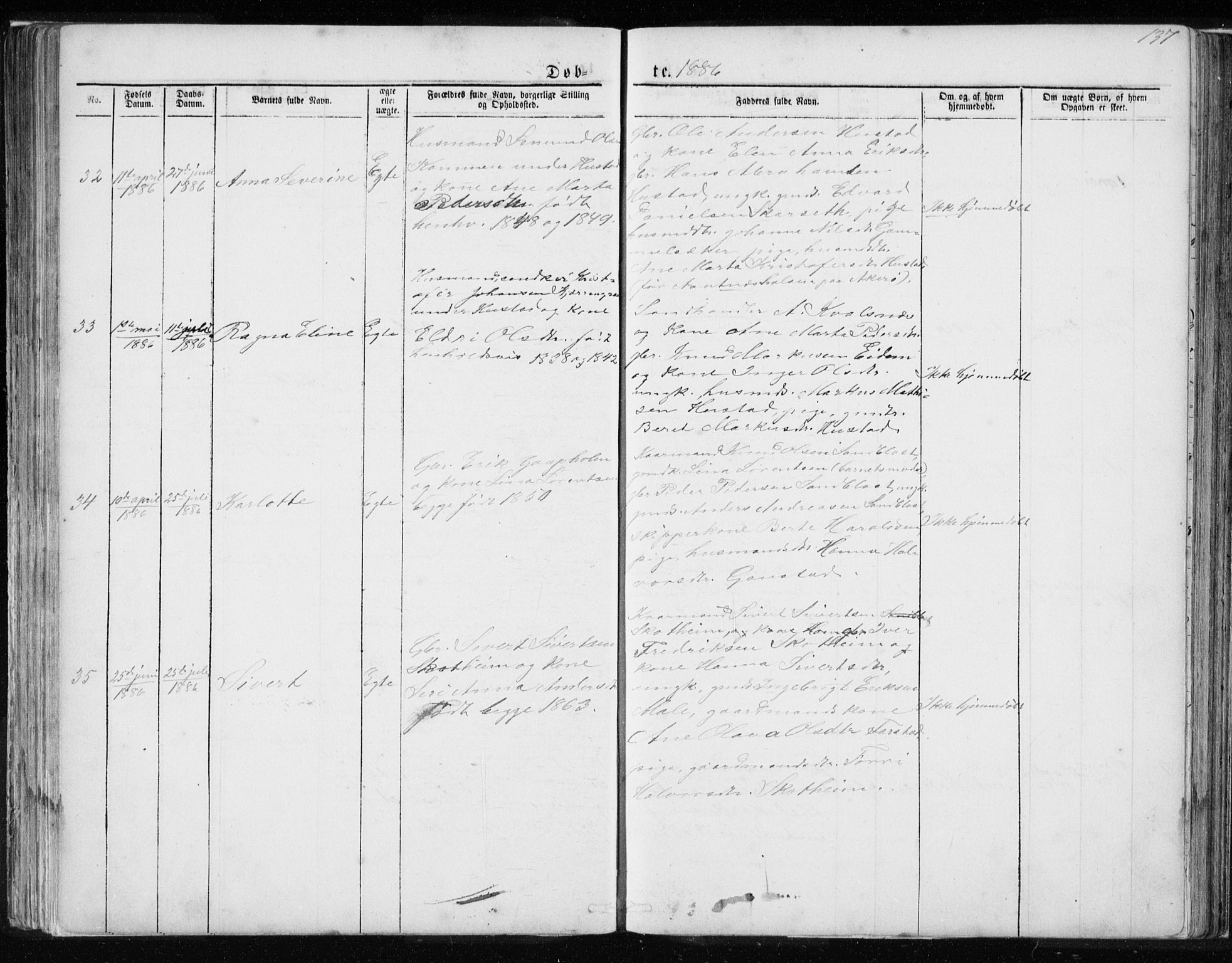 Ministerialprotokoller, klokkerbøker og fødselsregistre - Møre og Romsdal, AV/SAT-A-1454/567/L0782: Parish register (copy) no. 567C02, 1867-1886, p. 137