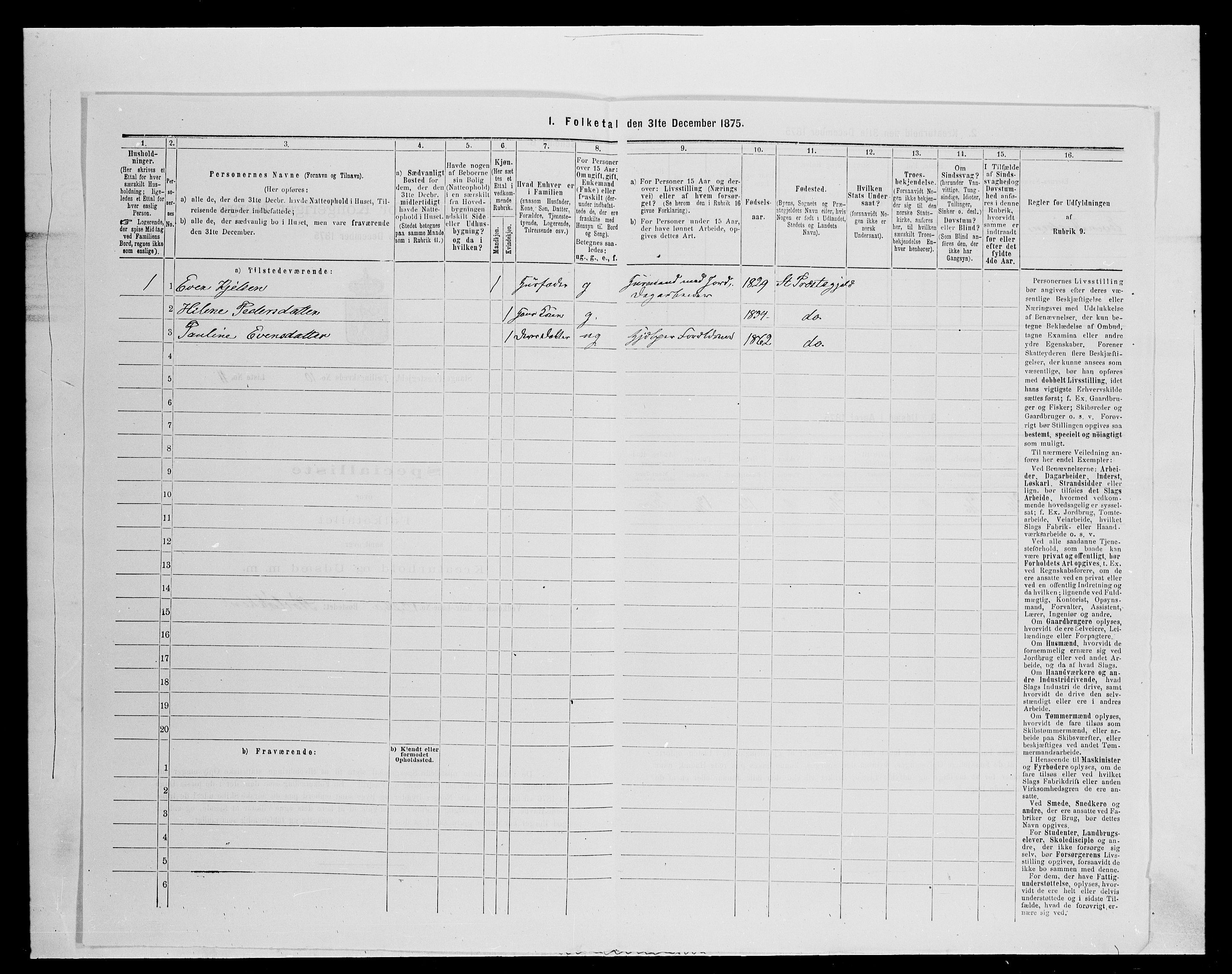 SAH, 1875 census for 0417P Stange, 1875, p. 1664