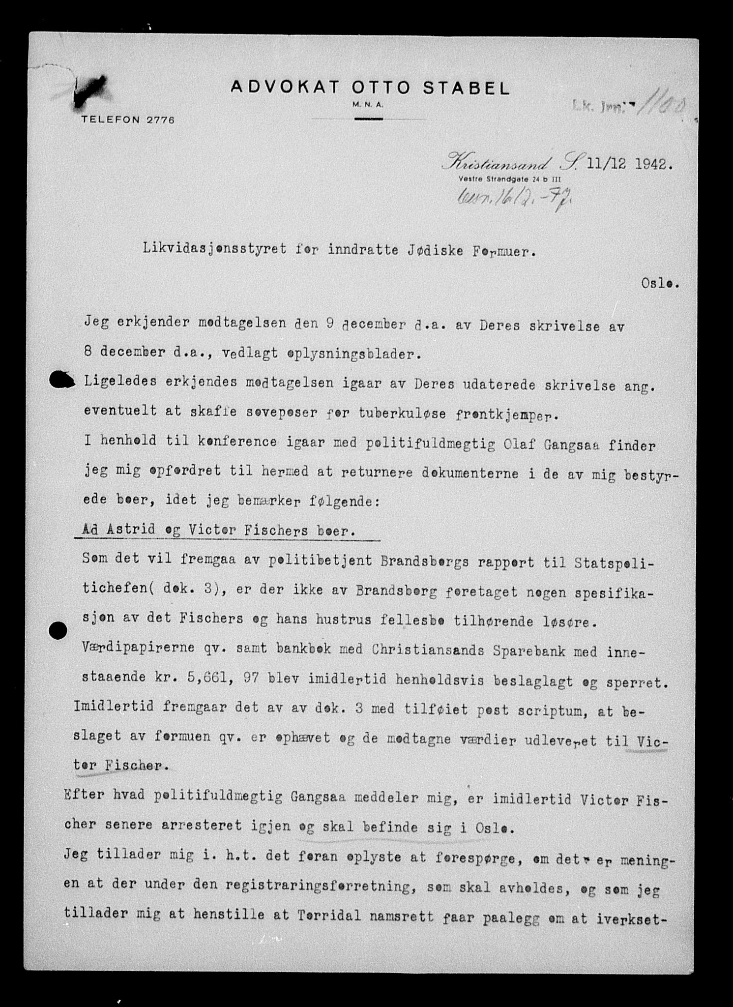 Justisdepartementet, Tilbakeføringskontoret for inndratte formuer, AV/RA-S-1564/H/Hc/Hcd/L0995: --, 1945-1947, p. 356