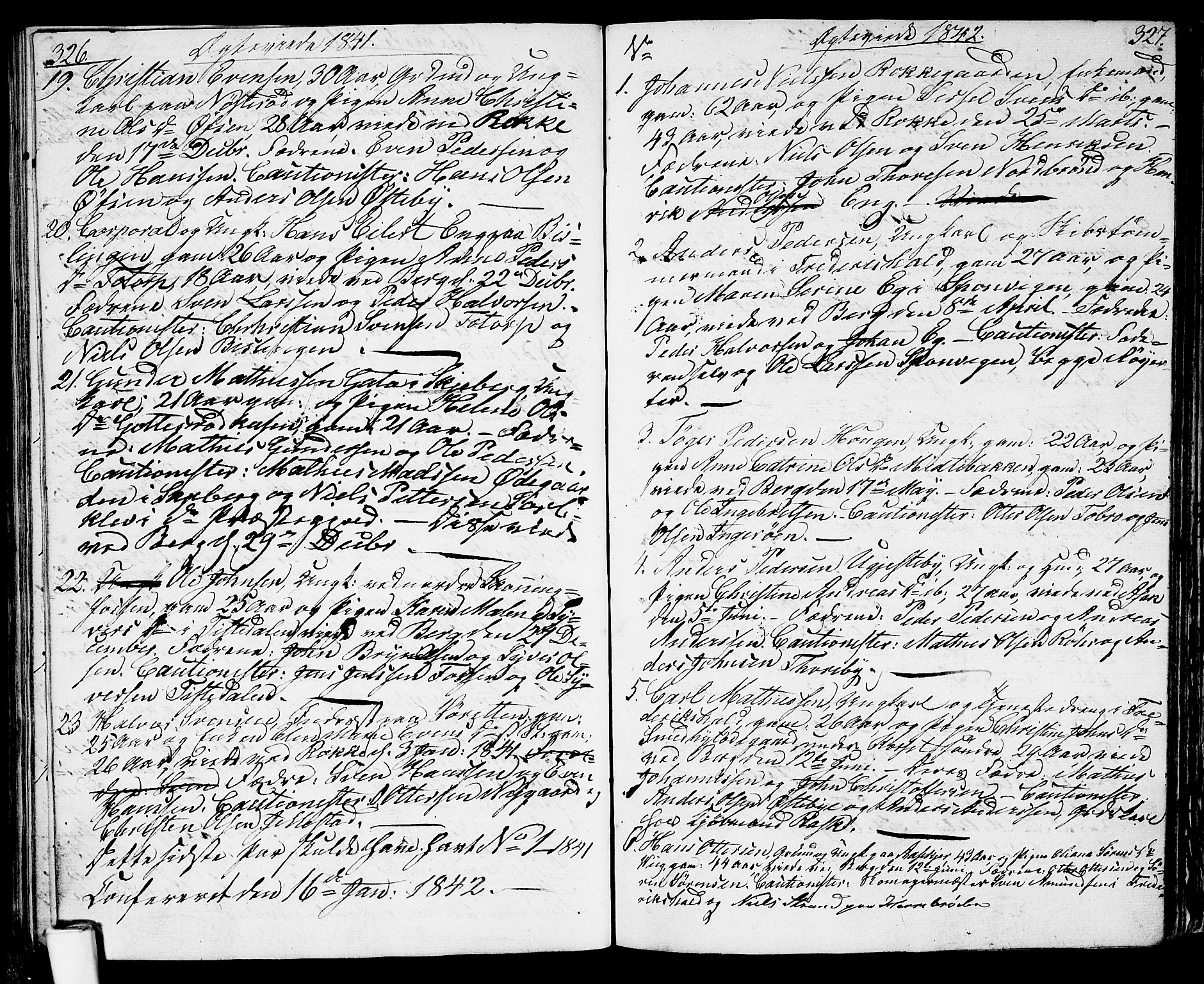 Berg prestekontor Kirkebøker, SAO/A-10902/G/Ga/L0002: Parish register (copy) no. I 2, 1832-1844, p. 326-327