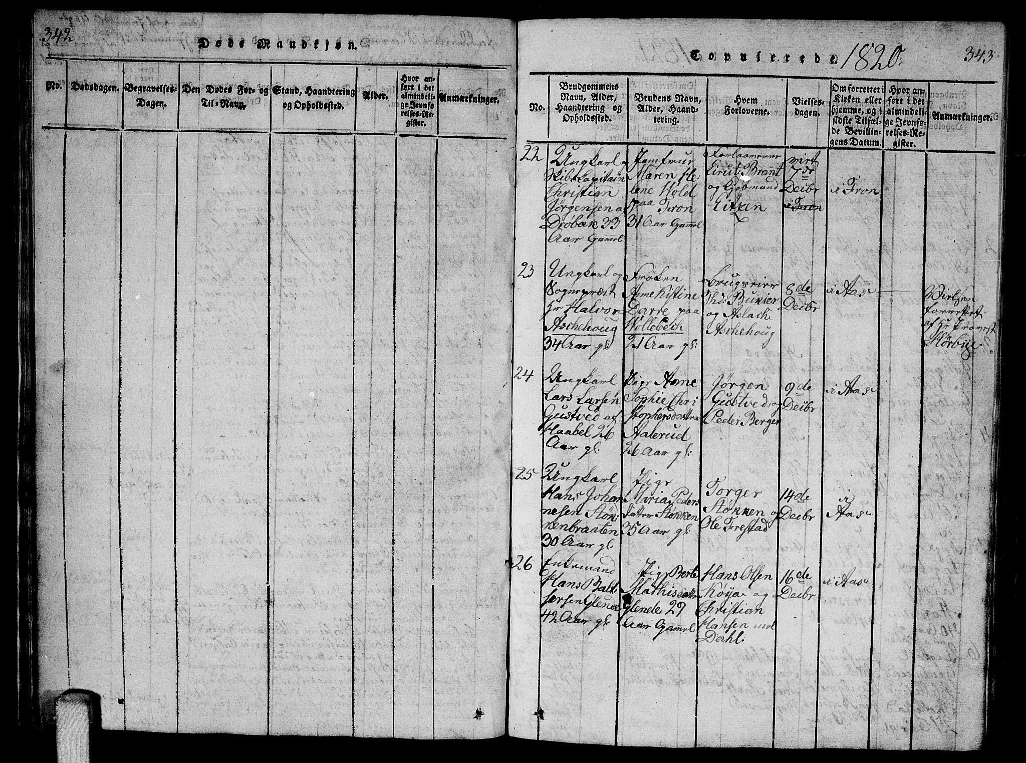 Ås prestekontor Kirkebøker, SAO/A-10894/G/Ga/L0002: Parish register (copy) no. I 2, 1820-1836, p. 342-343