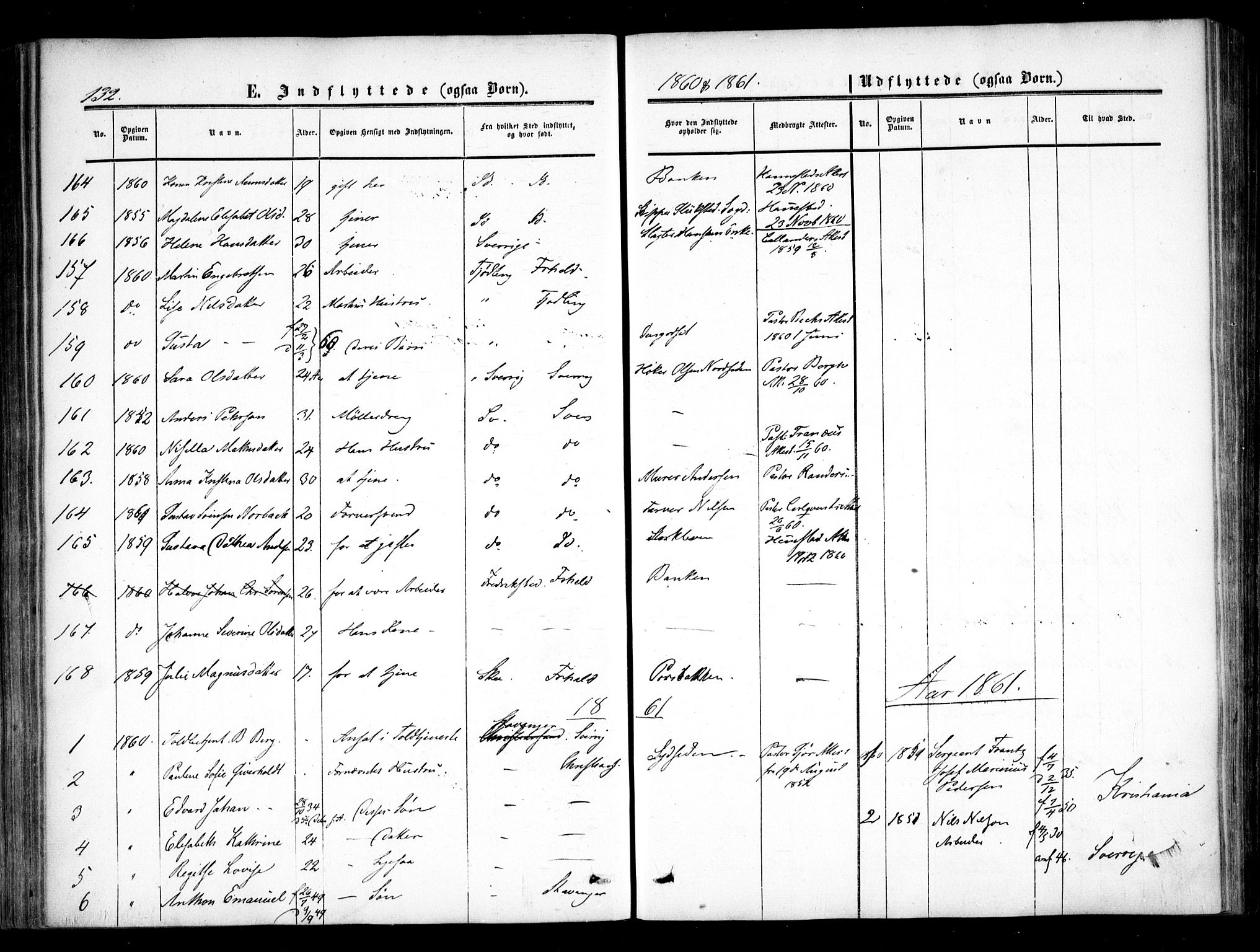 Halden prestekontor Kirkebøker, SAO/A-10909/F/Fa/L0008: Parish register (official) no. I 8, 1857-1865, p. 132