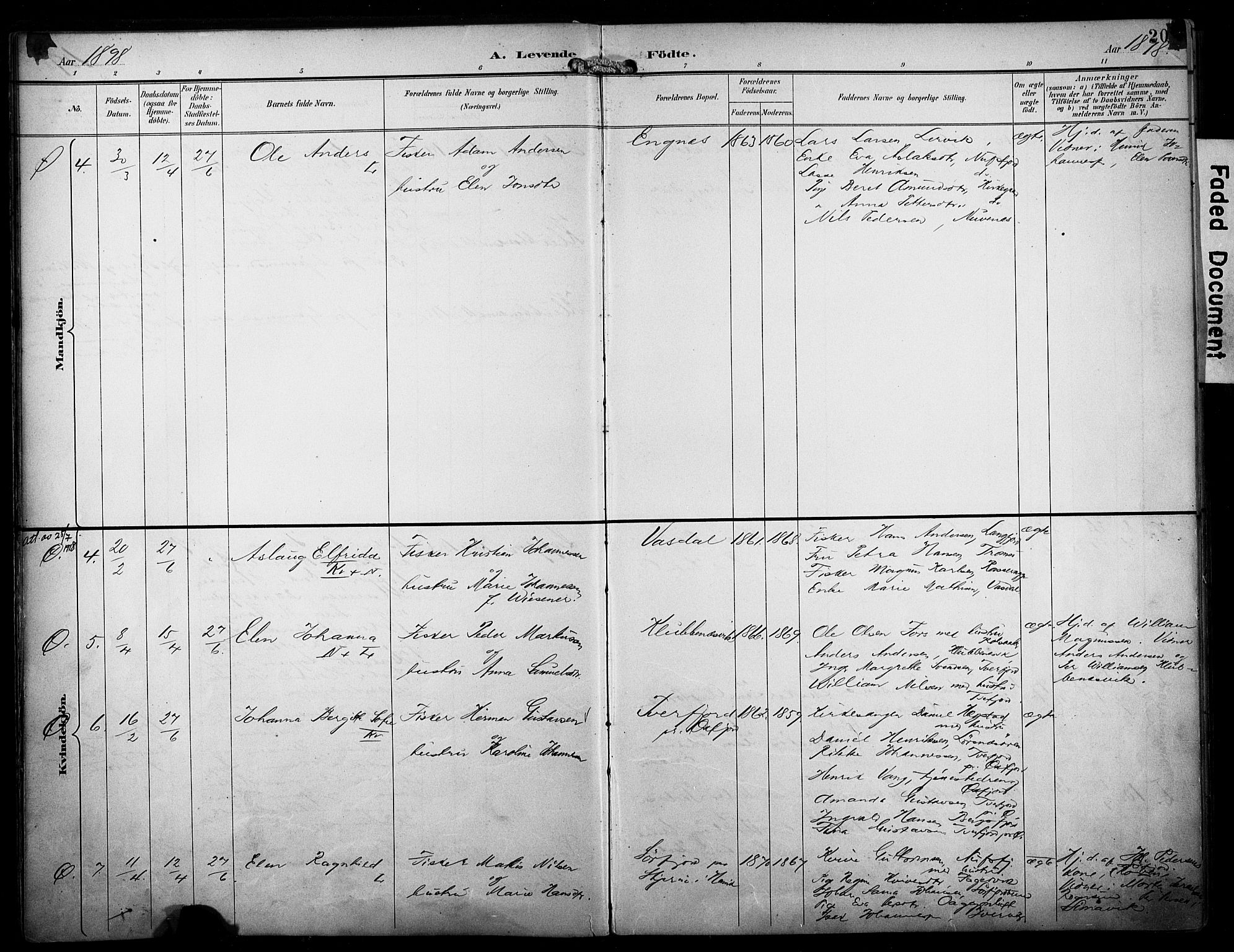 Loppa sokneprestkontor, SATØ/S-1339/H/Ha/L0009kirke: Parish register (official) no. 9, 1895-1909, p. 20
