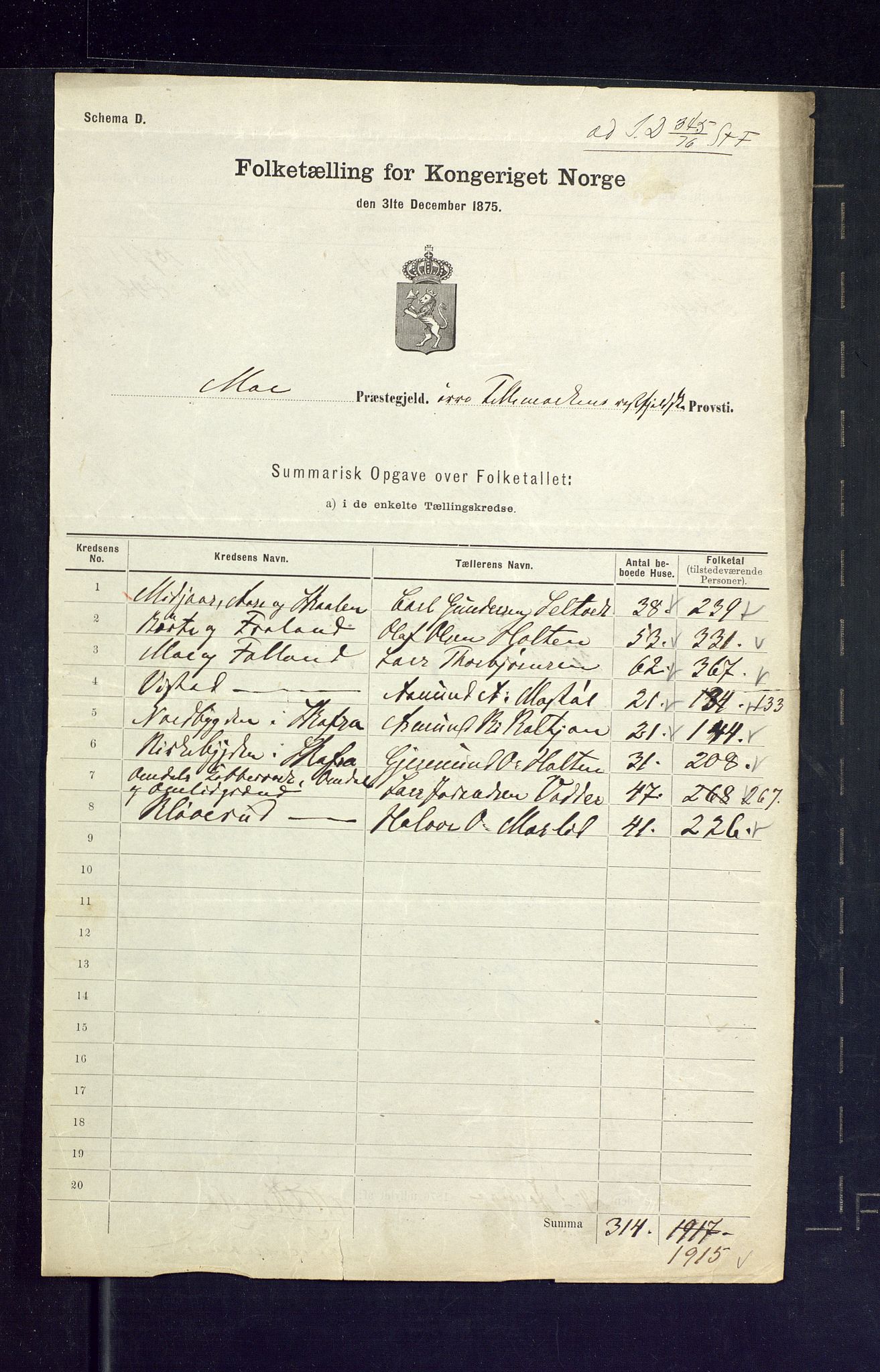 SAKO, 1875 census for 0832P Mo, 1875, p. 34