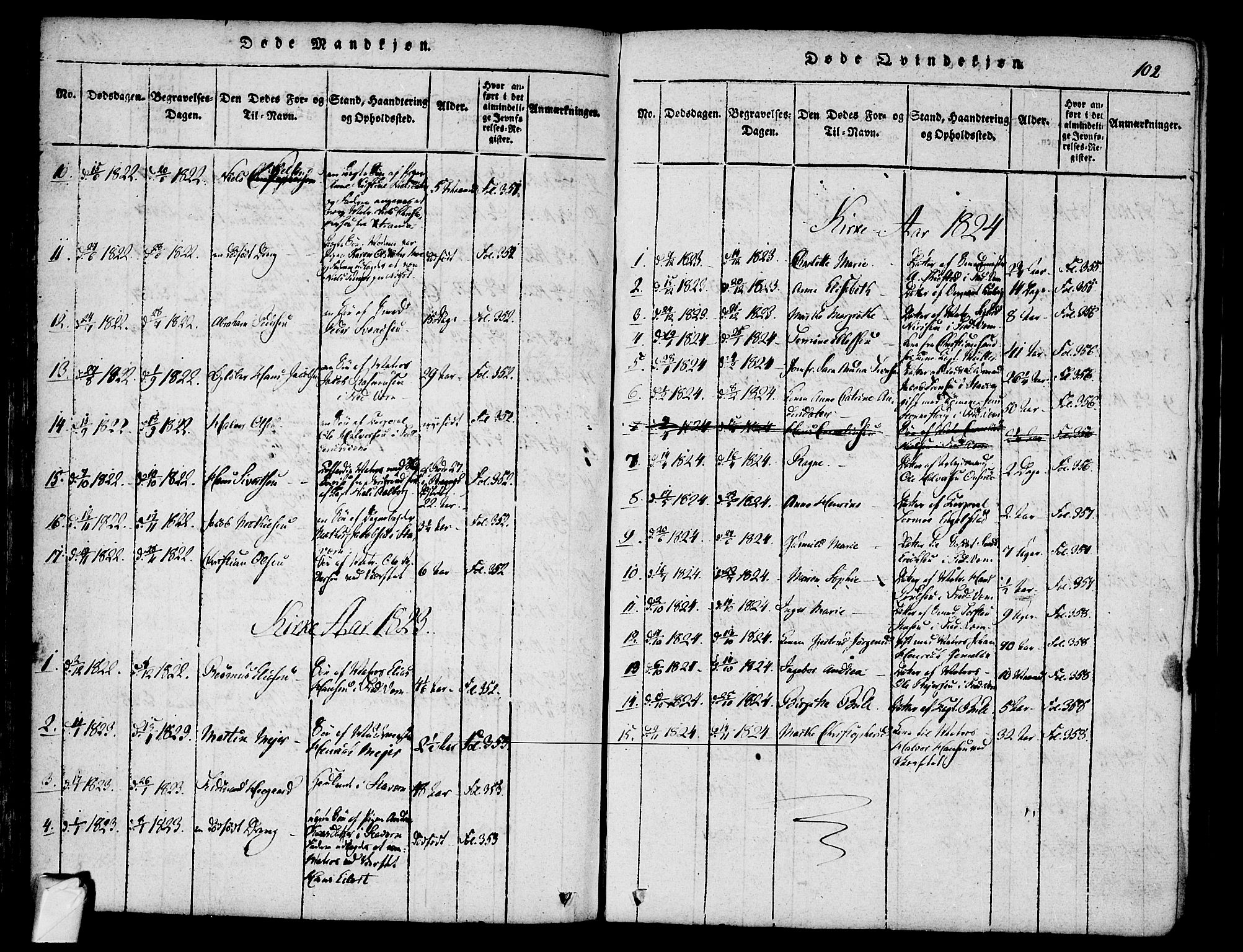 Stavern kirkebøker, AV/SAKO-A-318/F/Fa/L0006: Parish register (official) no. 6, 1816-1839, p. 102