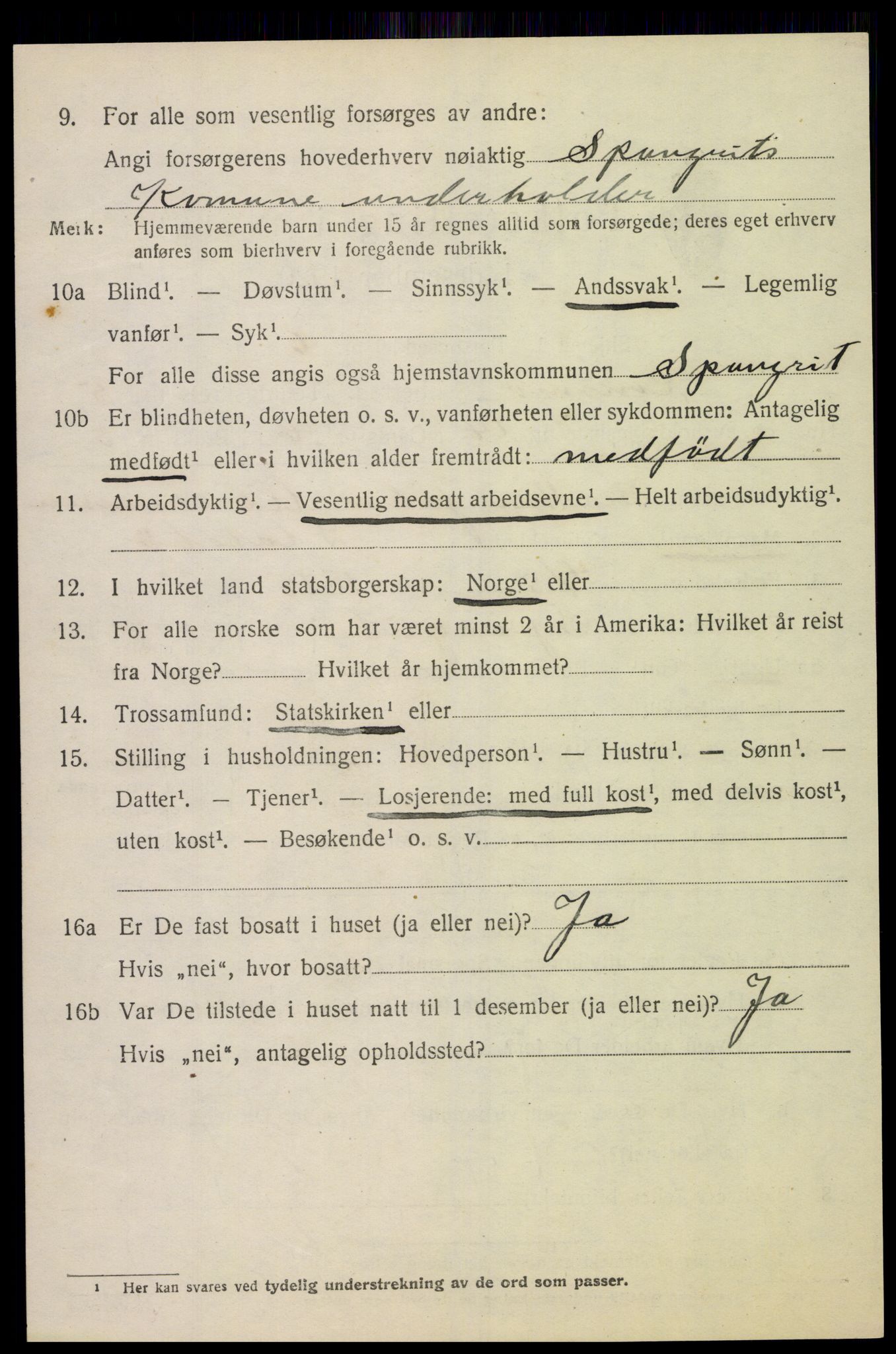 SAK, 1920 census for Konsmo, 1920, p. 1385