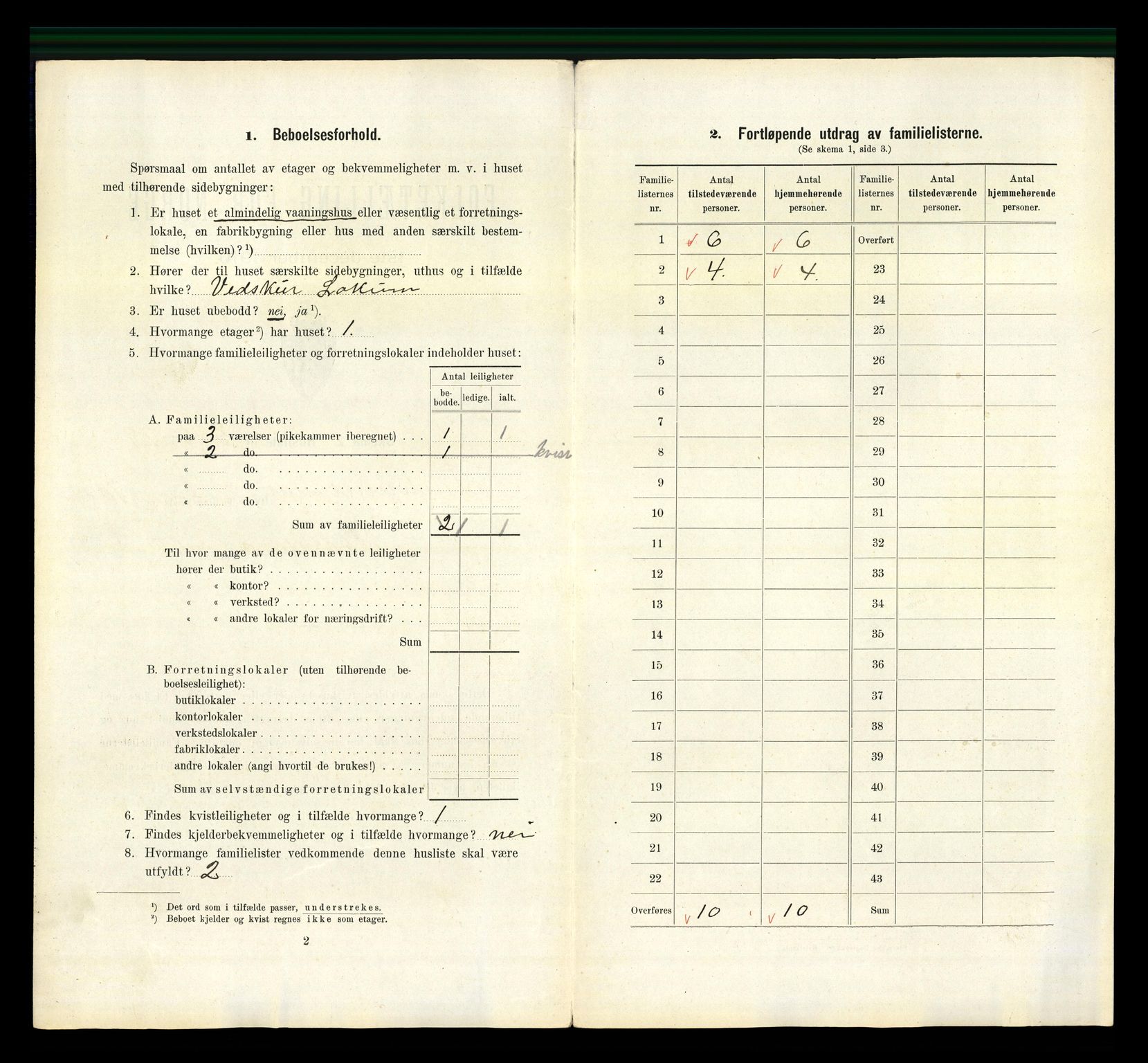 RA, 1910 census for Kristiansand, 1910, p. 2453