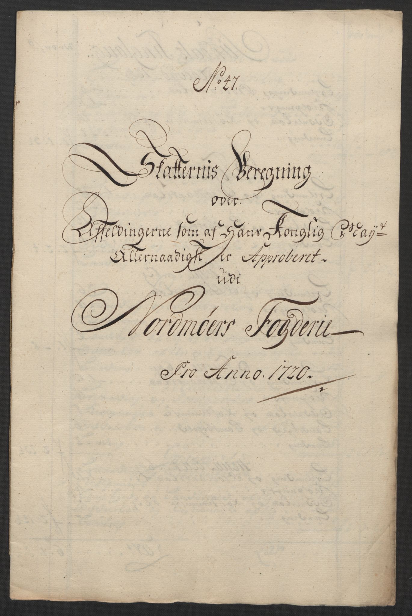 Rentekammeret inntil 1814, Reviderte regnskaper, Fogderegnskap, RA/EA-4092/R56/L3753: Fogderegnskap Nordmøre, 1720, p. 489
